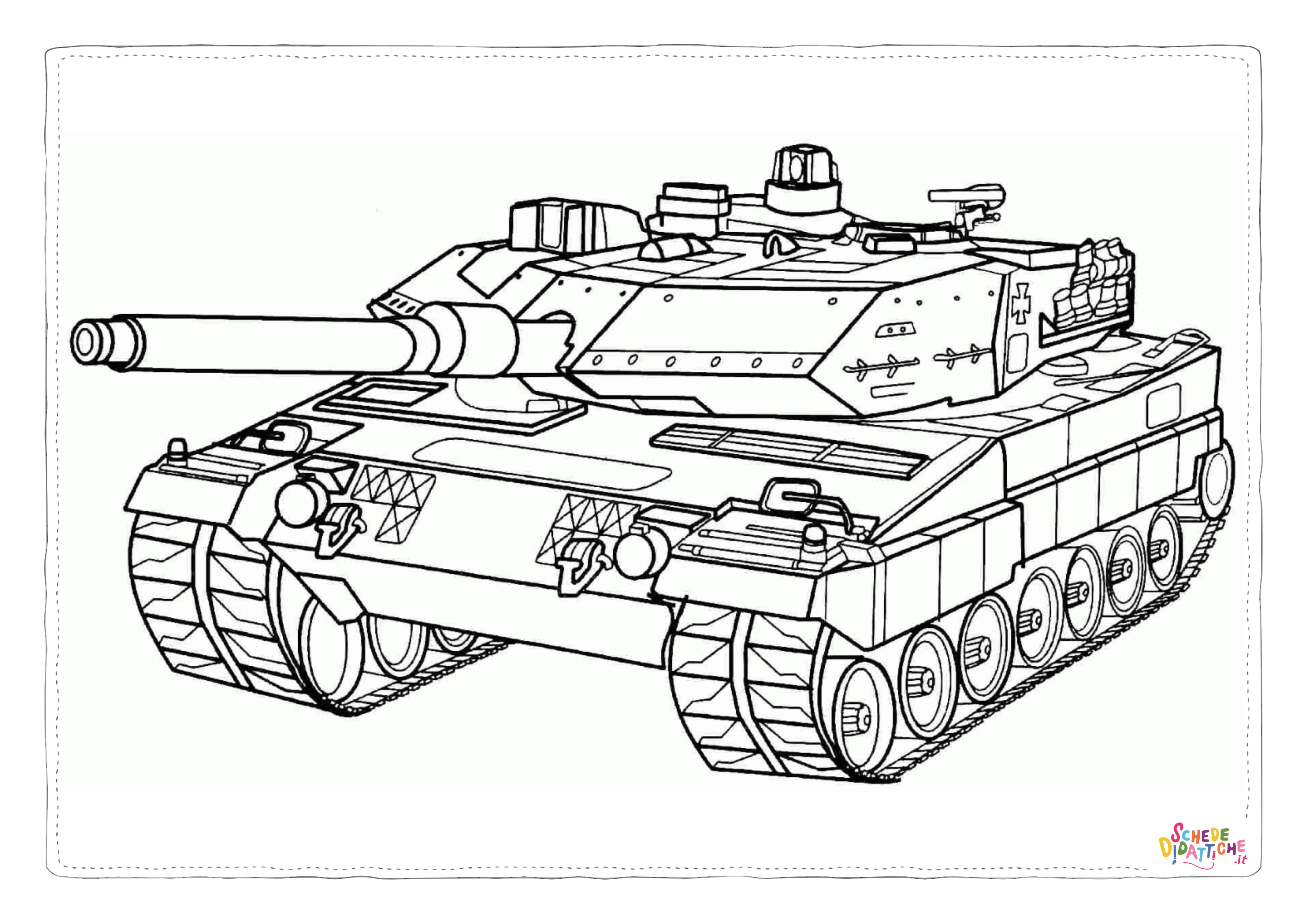 Disegno "Disegno di carro armato da stampare e colorare" Disegno di carro armato da stampare e colorare