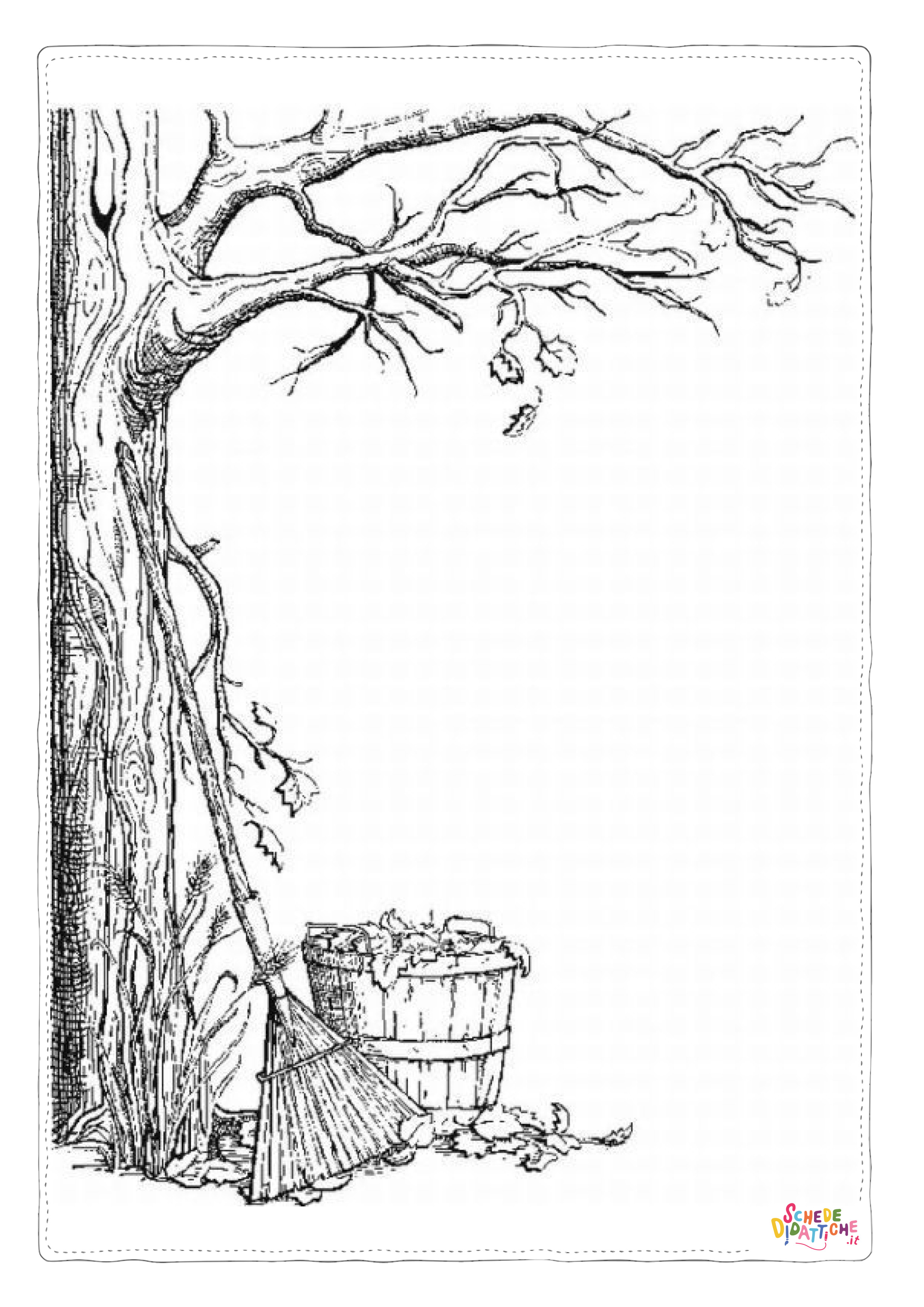 Disegno "Disegno di albero da stampare e colorare 53" Disegno di albero da stampare e colorare 53