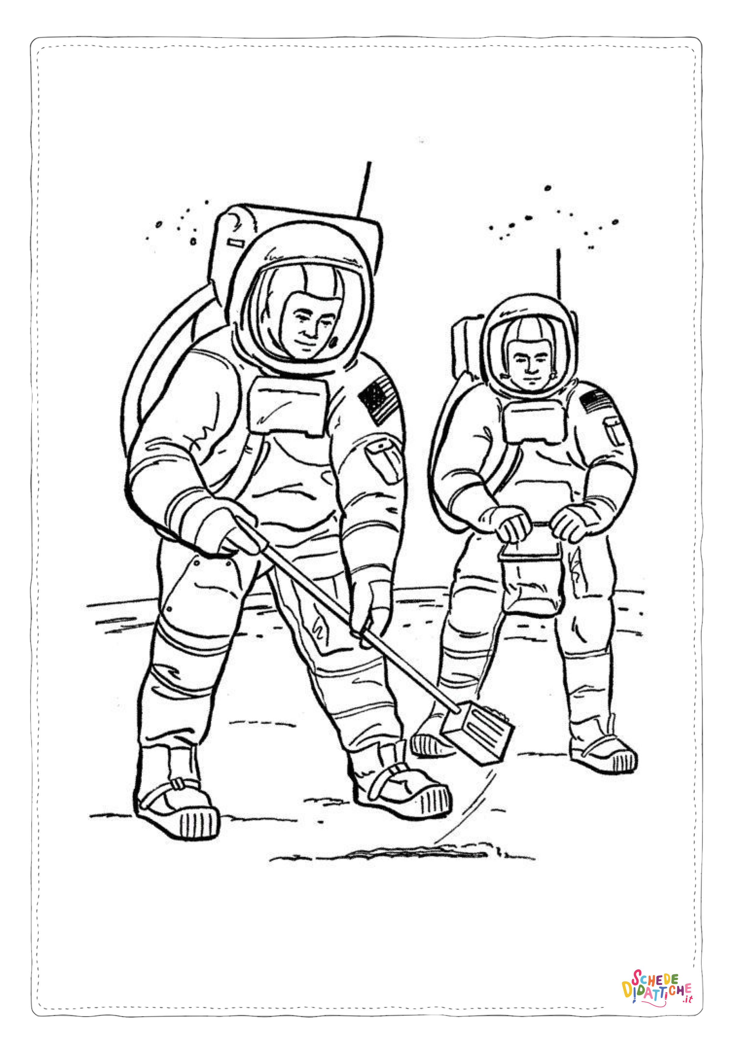 Disegno "Disegno di astronauta da stampare e colorare 25" Disegno di astronauta da stampare e colorare 25