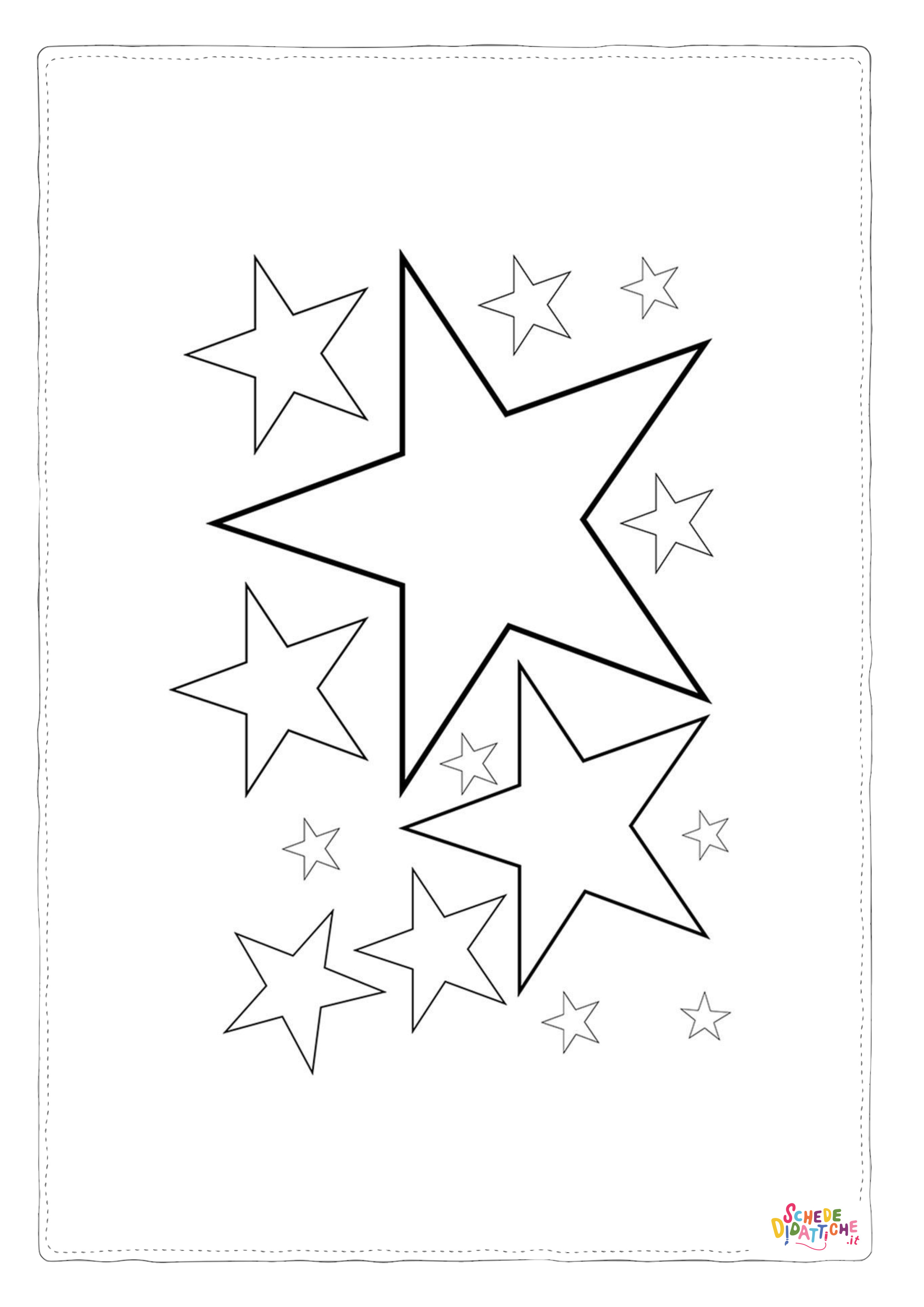 Disegno di stella da stampare e colorare 16