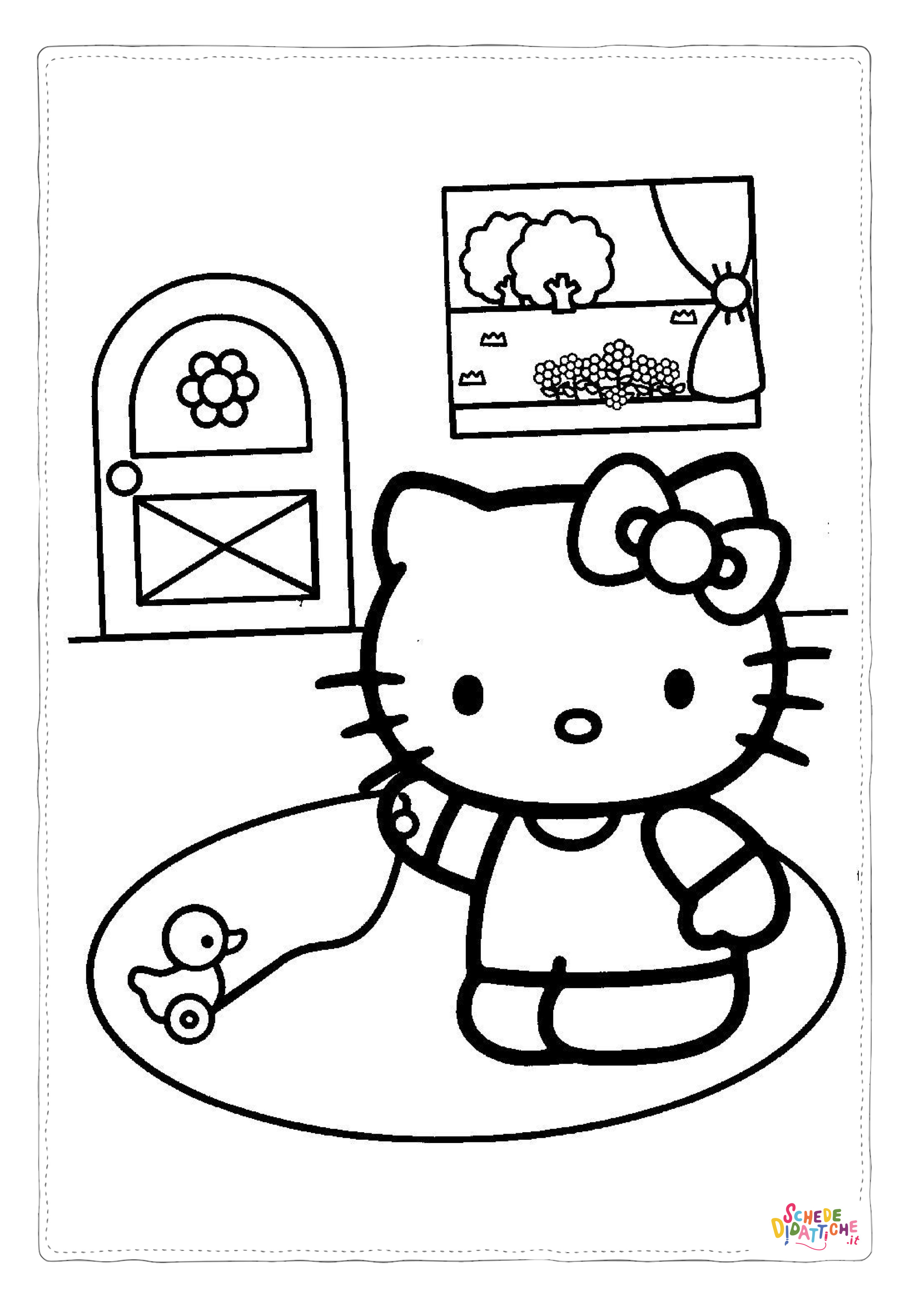 Disegno "Disegno di Hello Kitty da stampare e colorare 211" Disegno di Hello Kitty da stampare e colorare 211