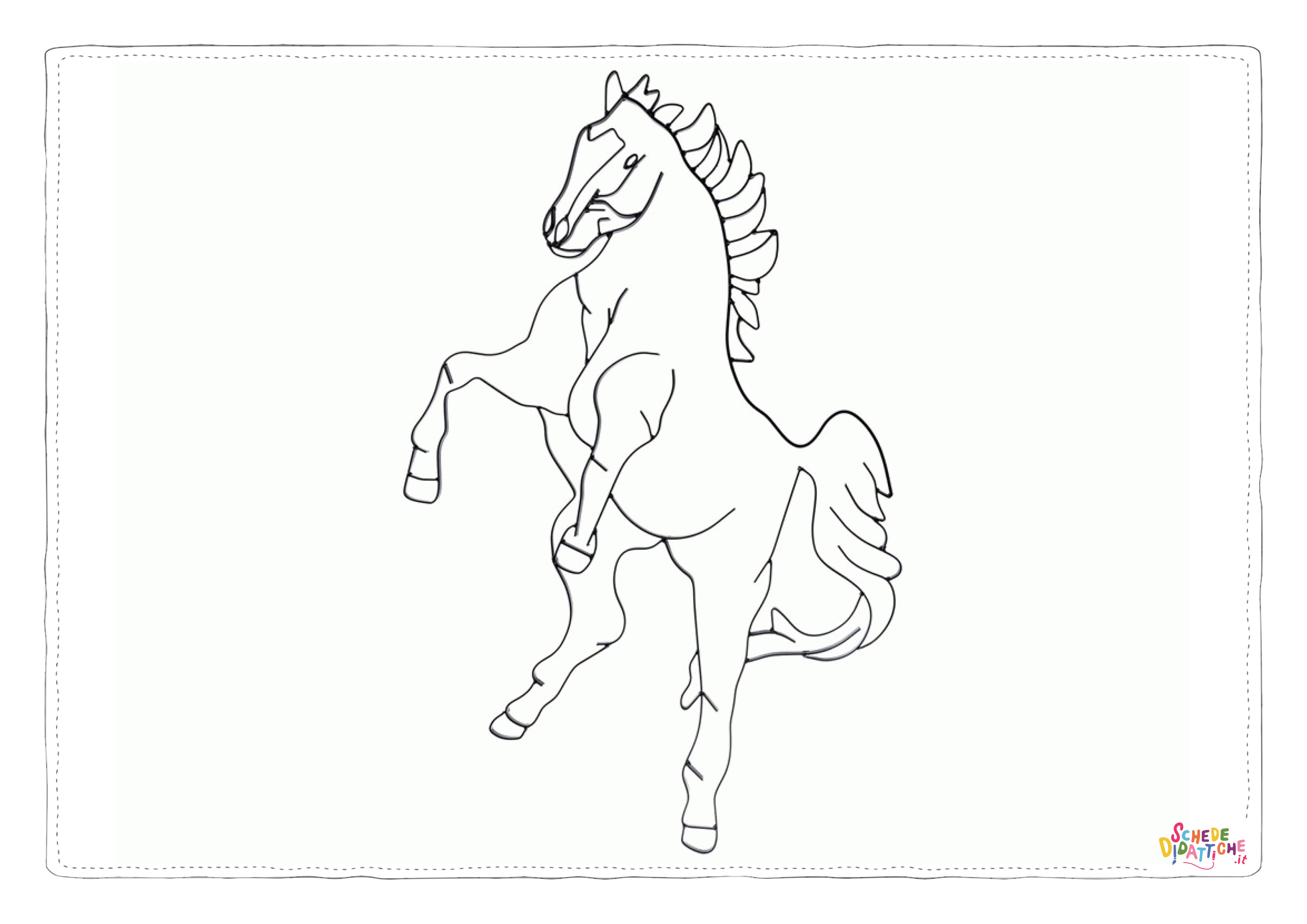 Disegno "Disegno di cavallo da stampare e colorare 57" Disegno di cavallo da stampare e colorare 57