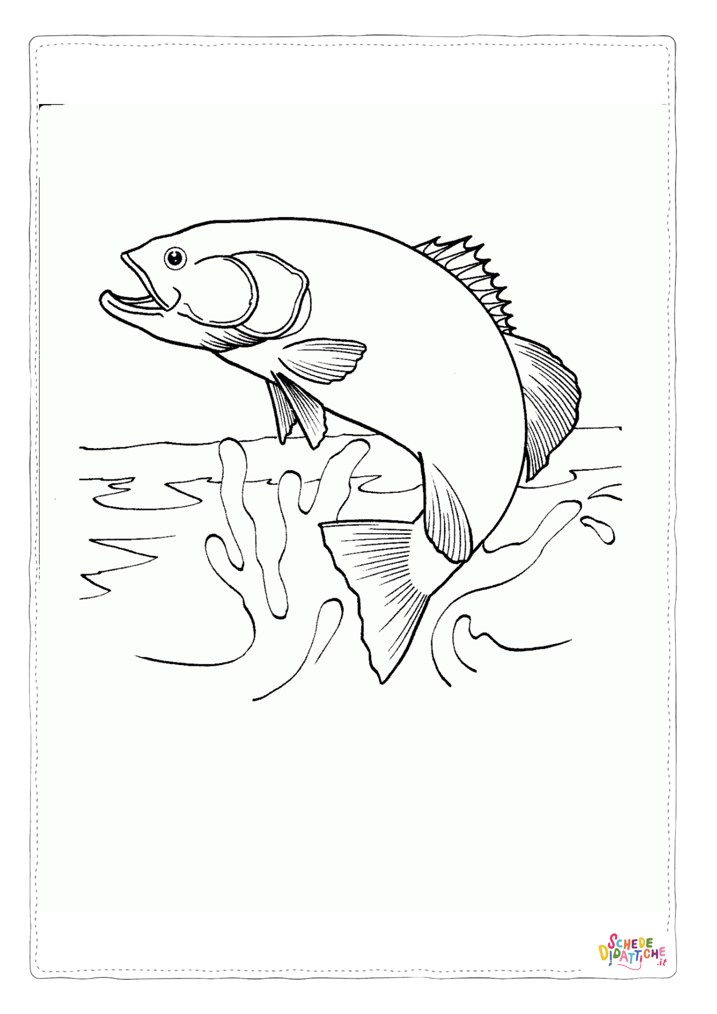 Disegno di pesce da stampare e colorare 10