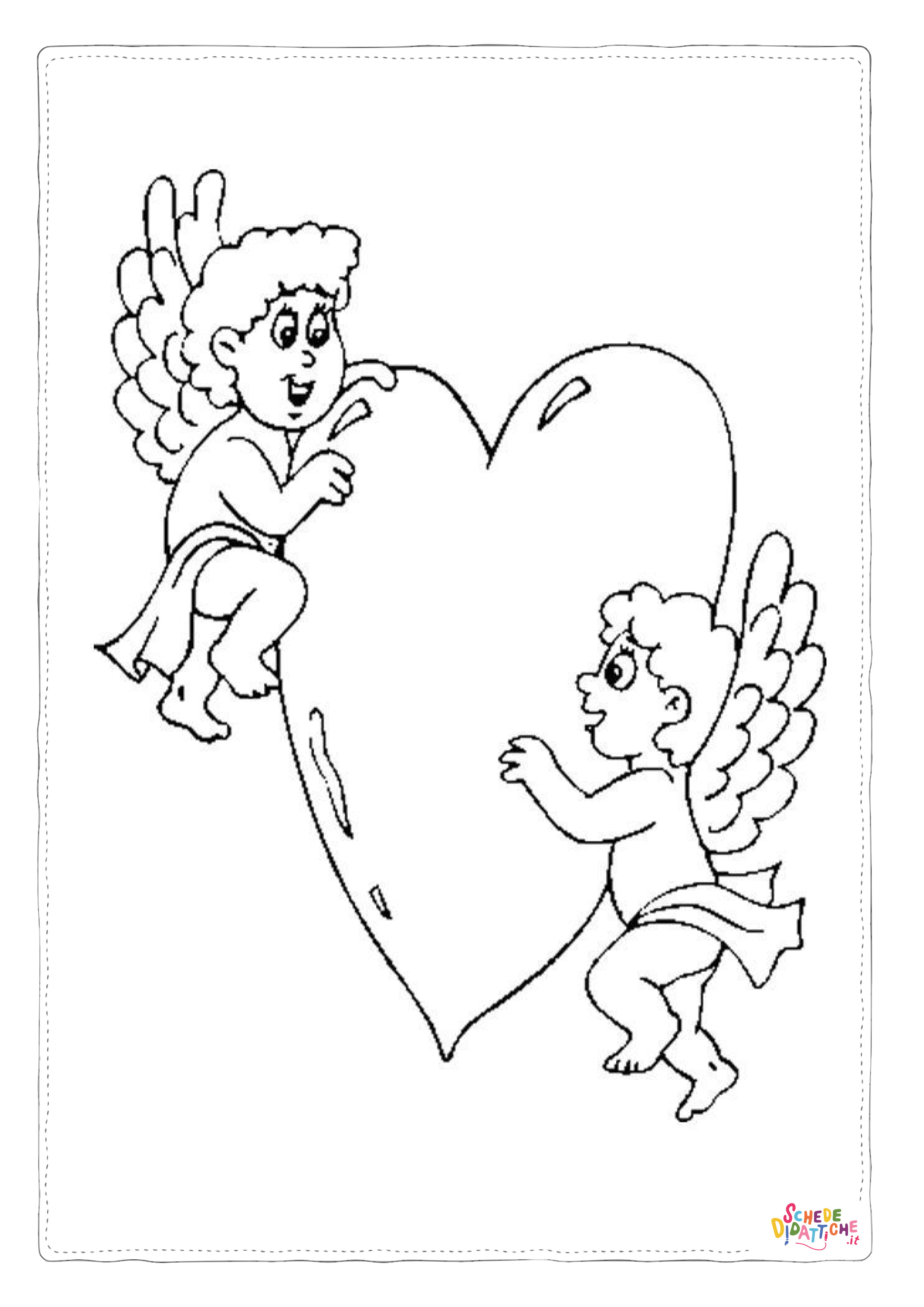 Disegno "Disegno di San Valentino da stampare e colorare 10" Disegno di San Valentino da stampare e colorare 10