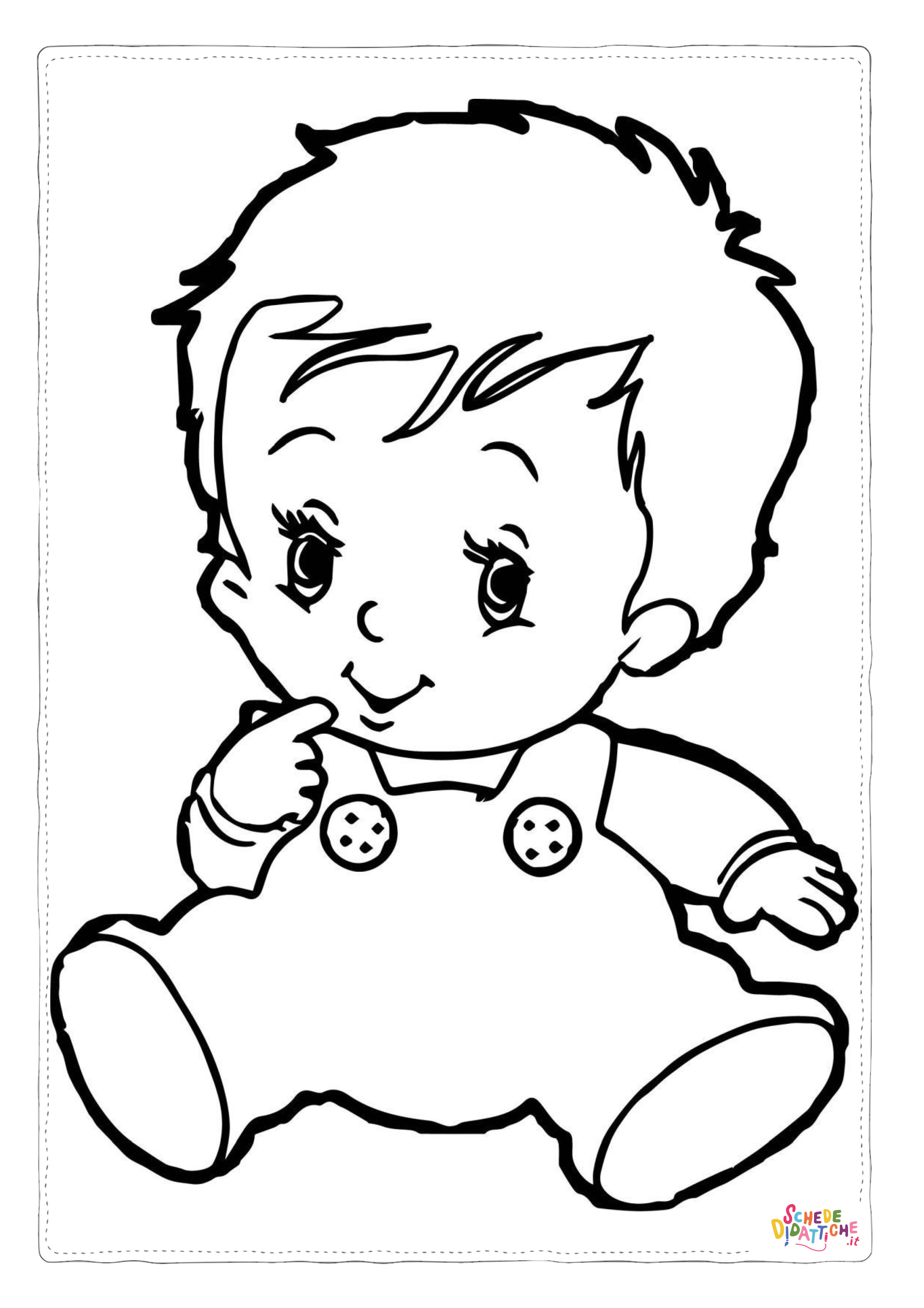 Disegno "Disegno di bambino da stampare e colorare 190" Disegno di bambino da stampare e colorare 190