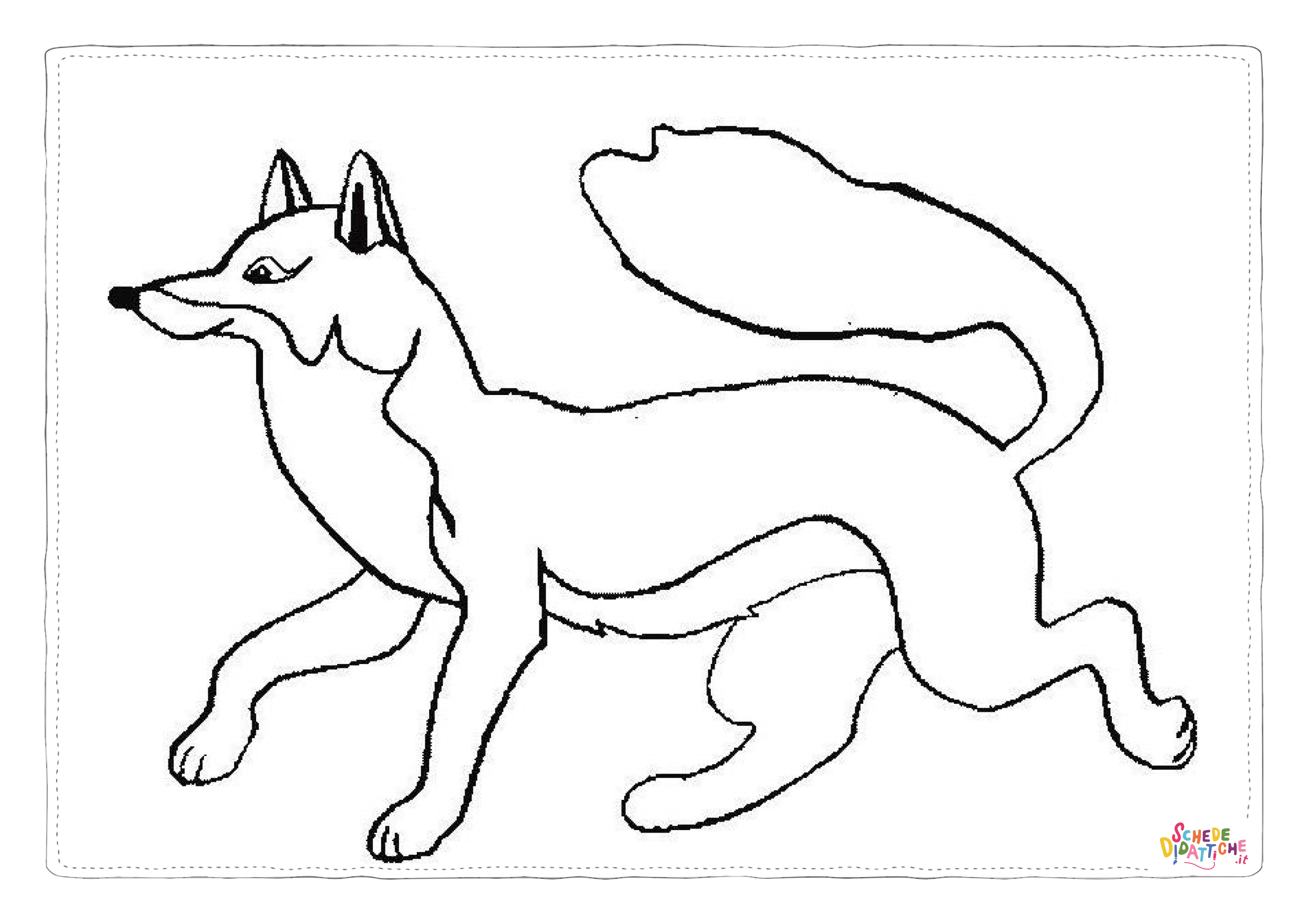 Disegno "Disegno di volpe da stampare e colorare 123" Disegno di volpe da stampare e colorare 123