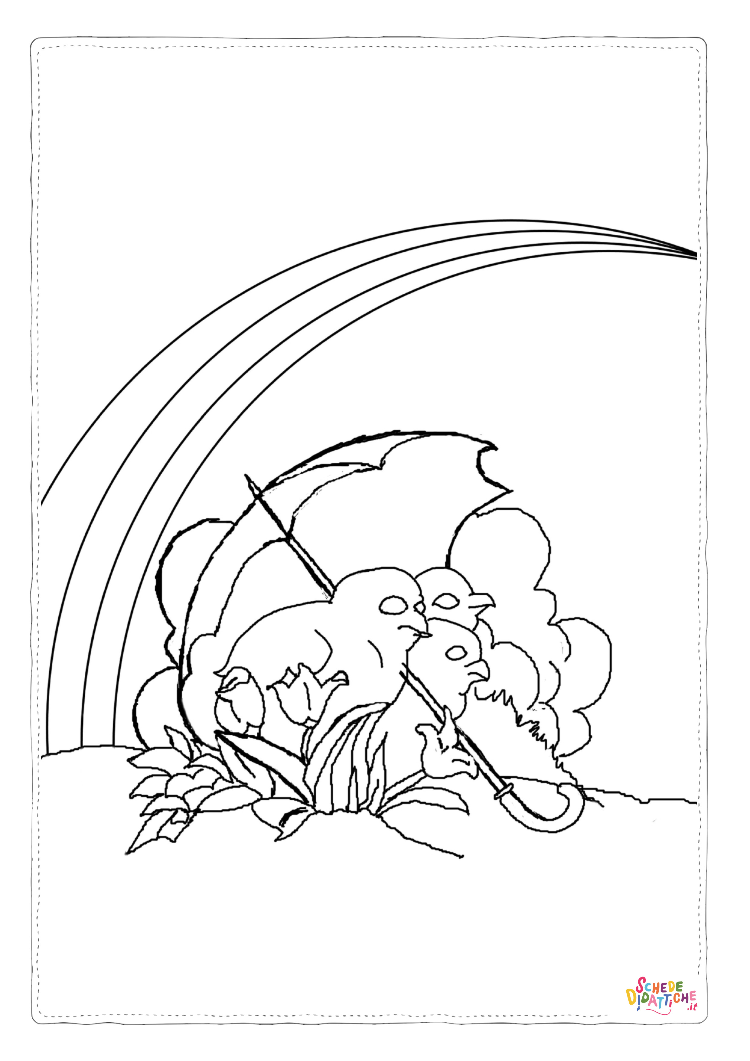 Disegno "Disegno di arcobaleno da stampare e colorare 34" Disegno di arcobaleno da stampare e colorare 34