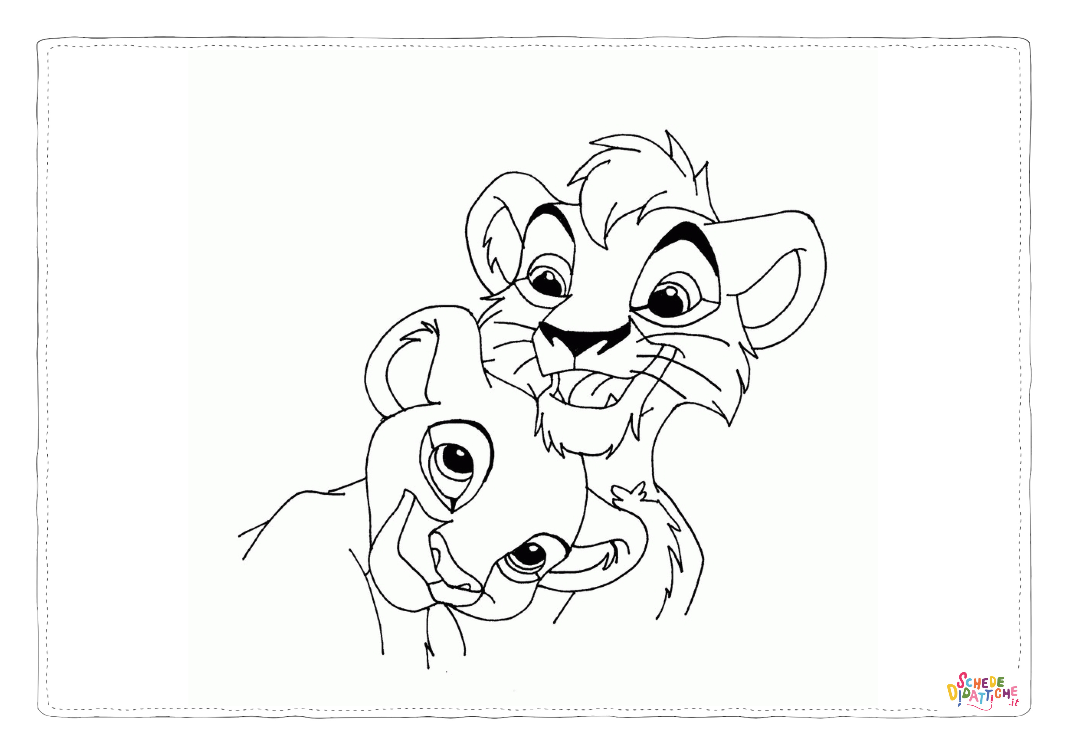 Disegno di Re Leone da stampare e colorare 43