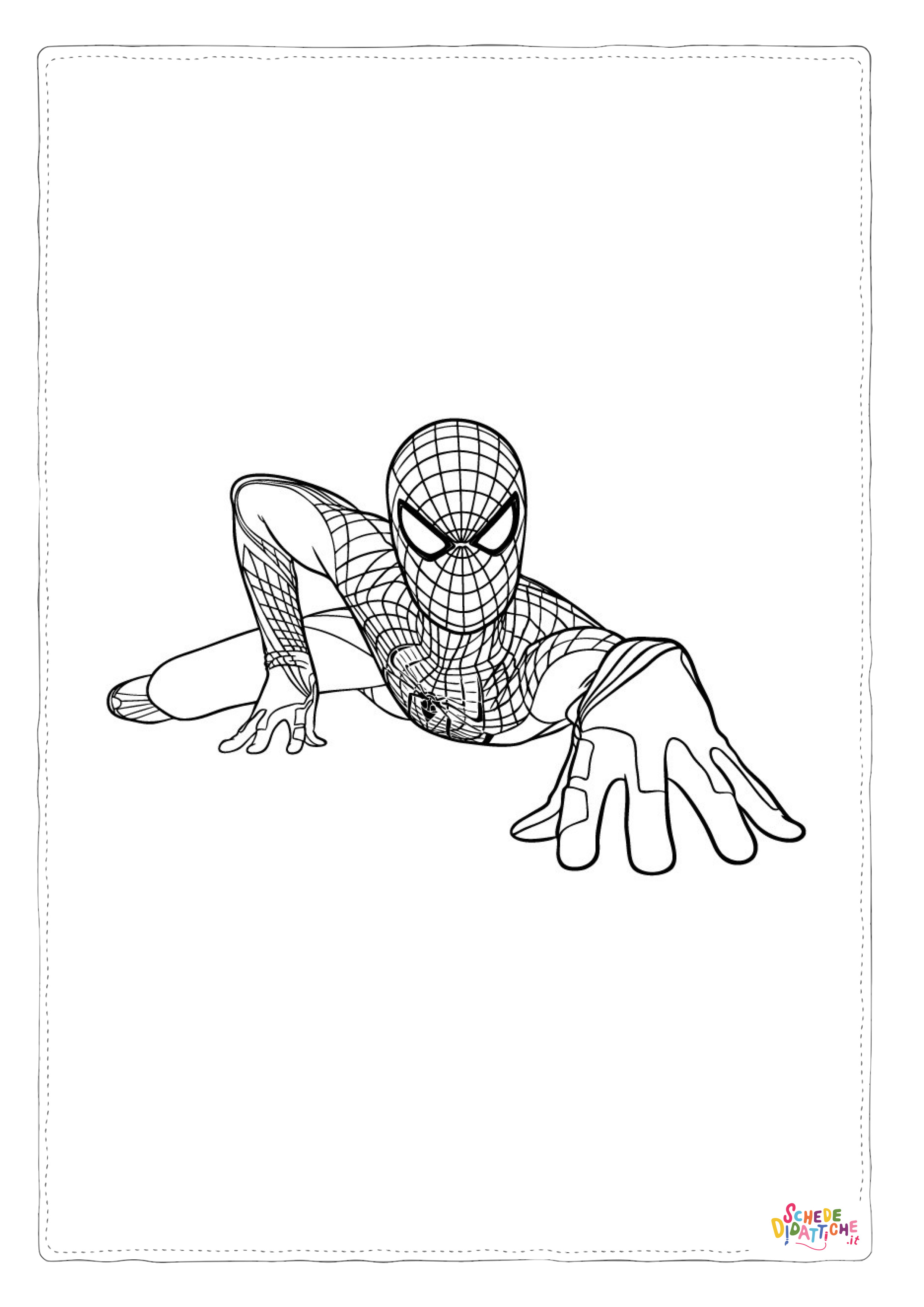 Disegno "Disegno di Spiderman da stampare e colorare 119" Disegno di Spiderman da stampare e colorare 119