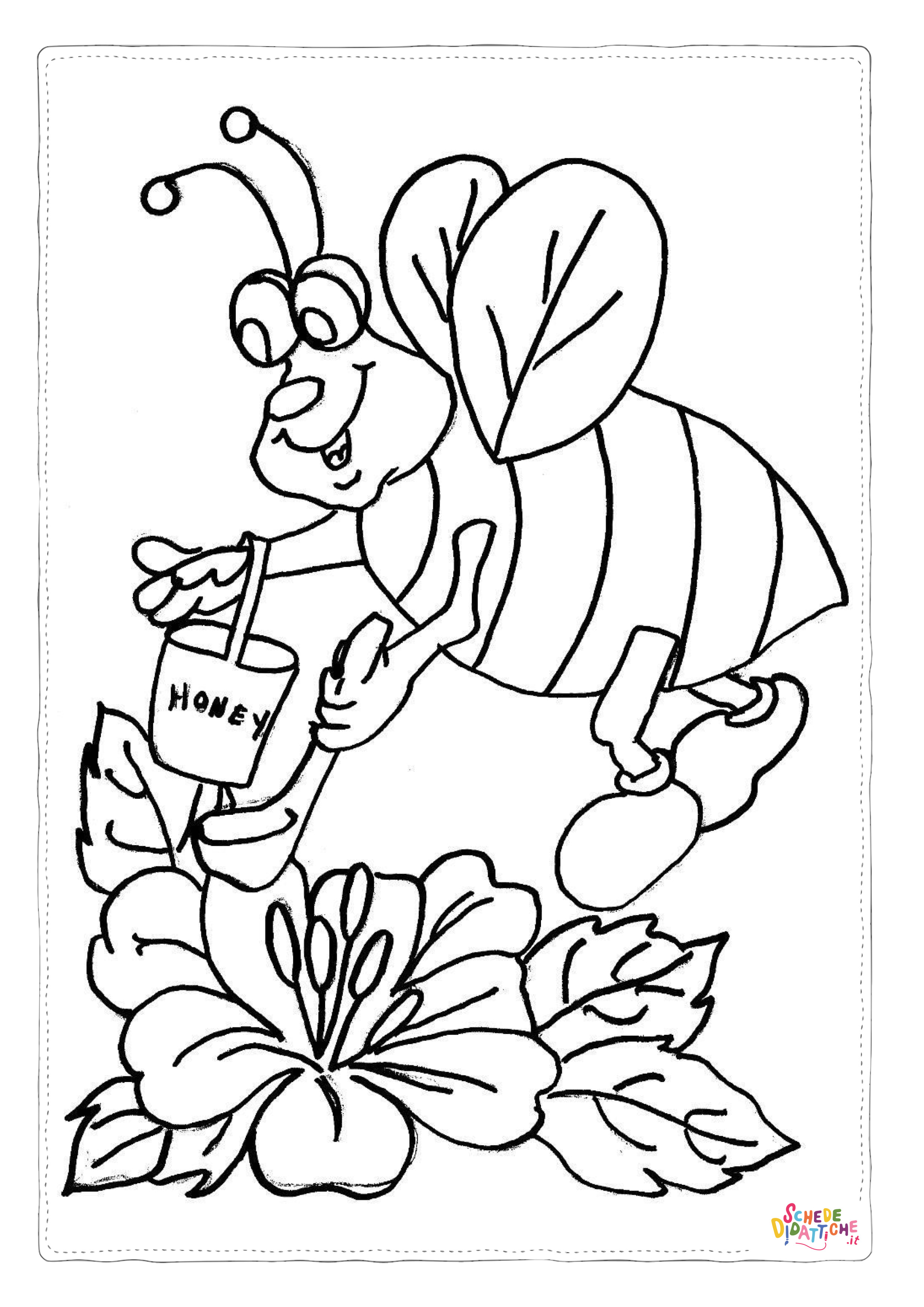 Disegno "Disegno di ape da stampare e colorare 30" Disegno di ape da stampare e colorare 30