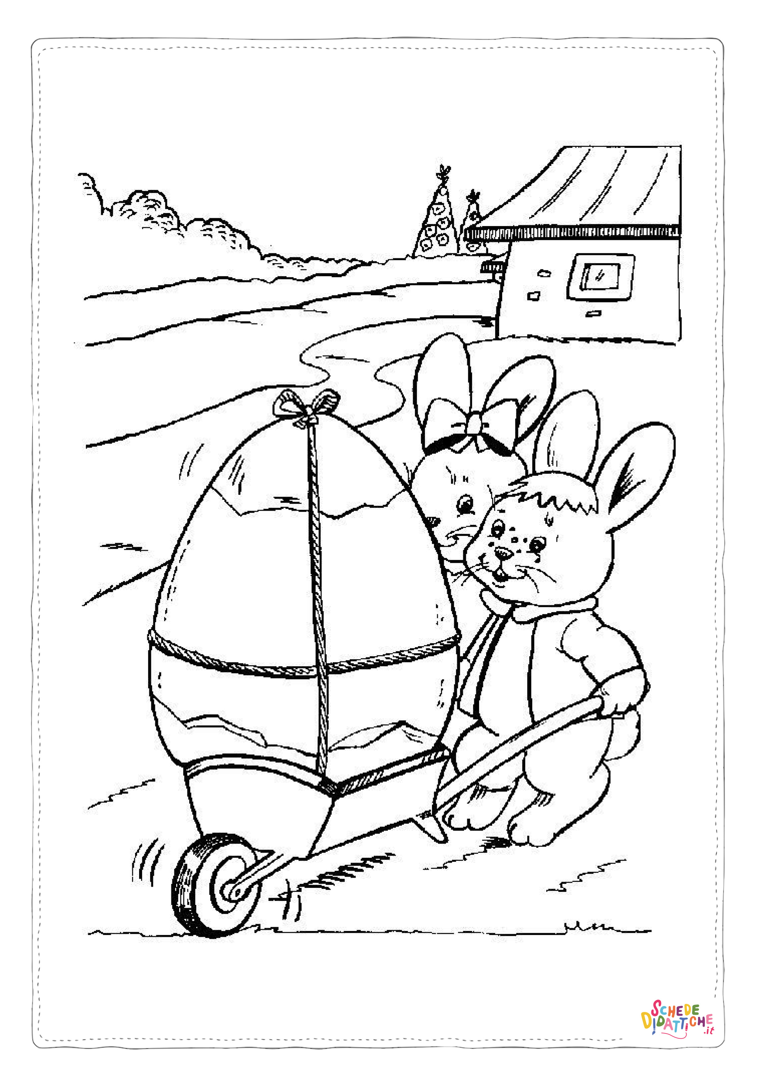 Disegno di uovo di Pasqua da stampare e colorare 214