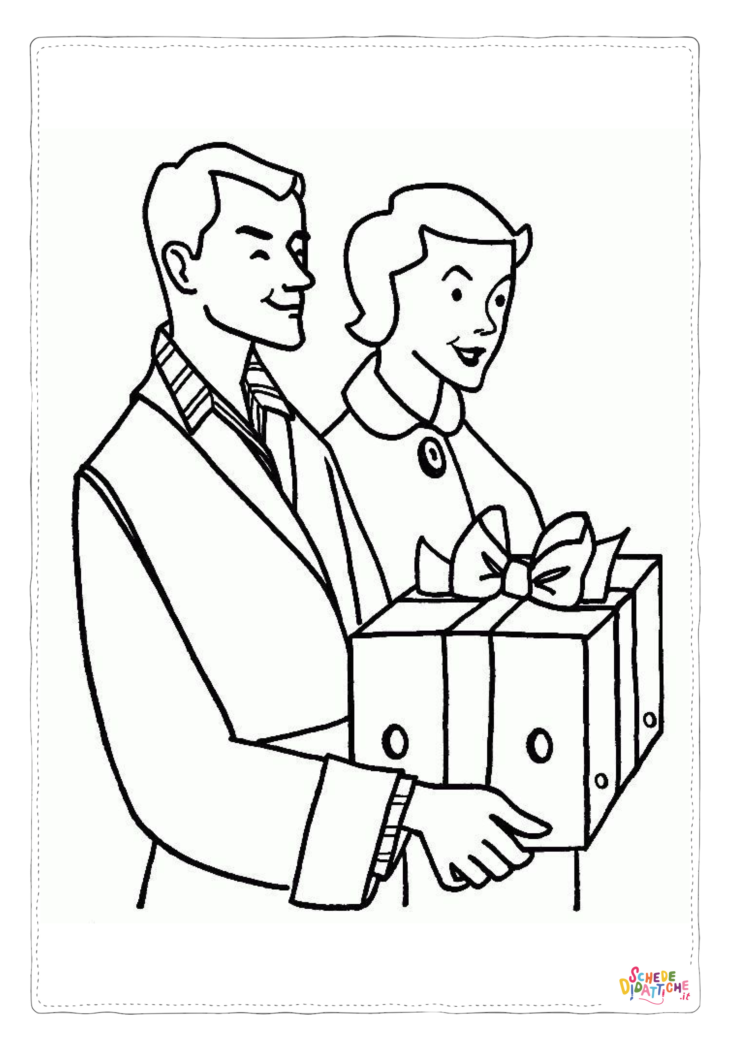 Disegno "Disegno di regalo da stampare e colorare 41" Disegno di regalo da stampare e colorare 41