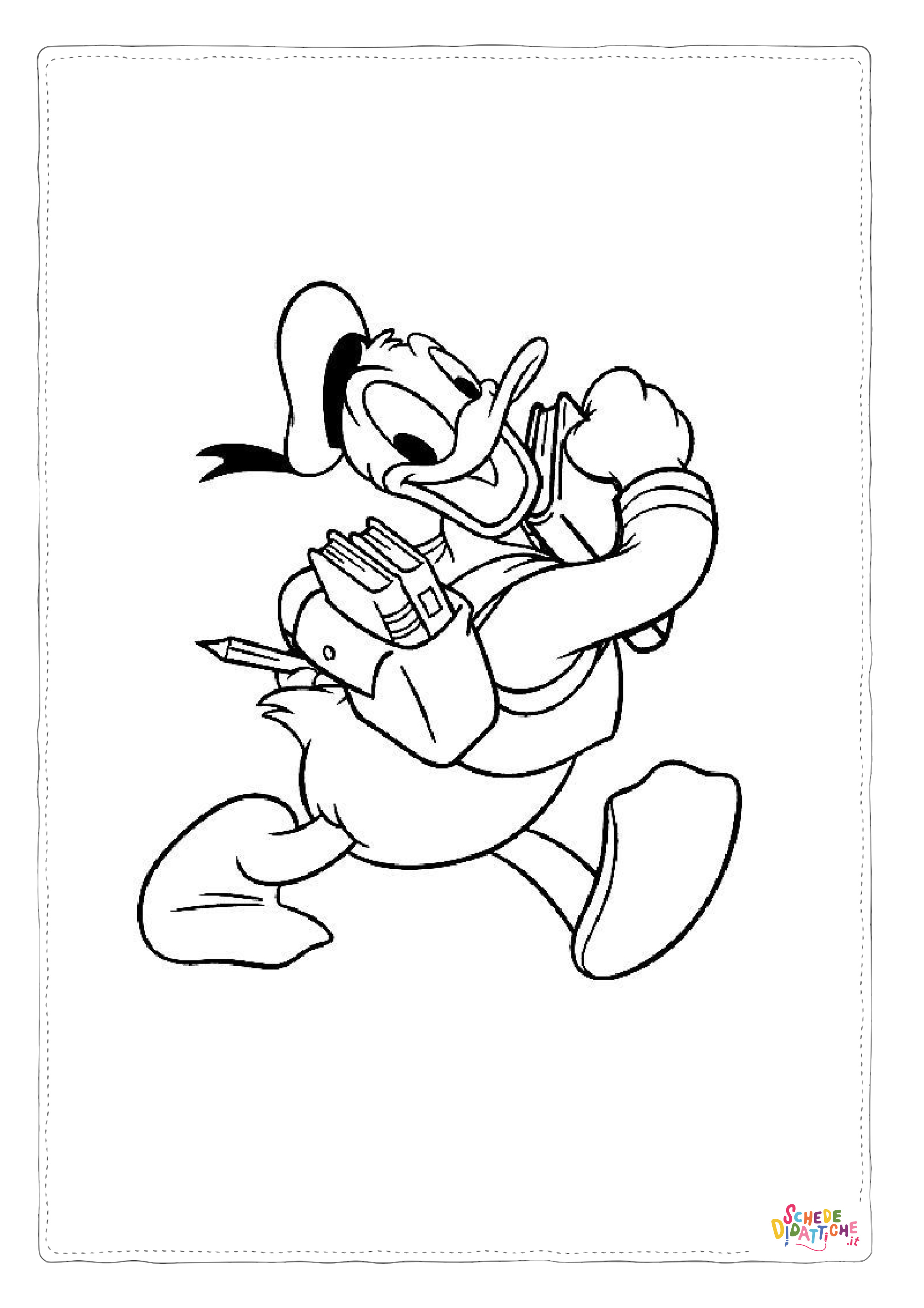Disegno "Disegno di Paperino da stampare e colorare 95" Disegno di Paperino da stampare e colorare 95