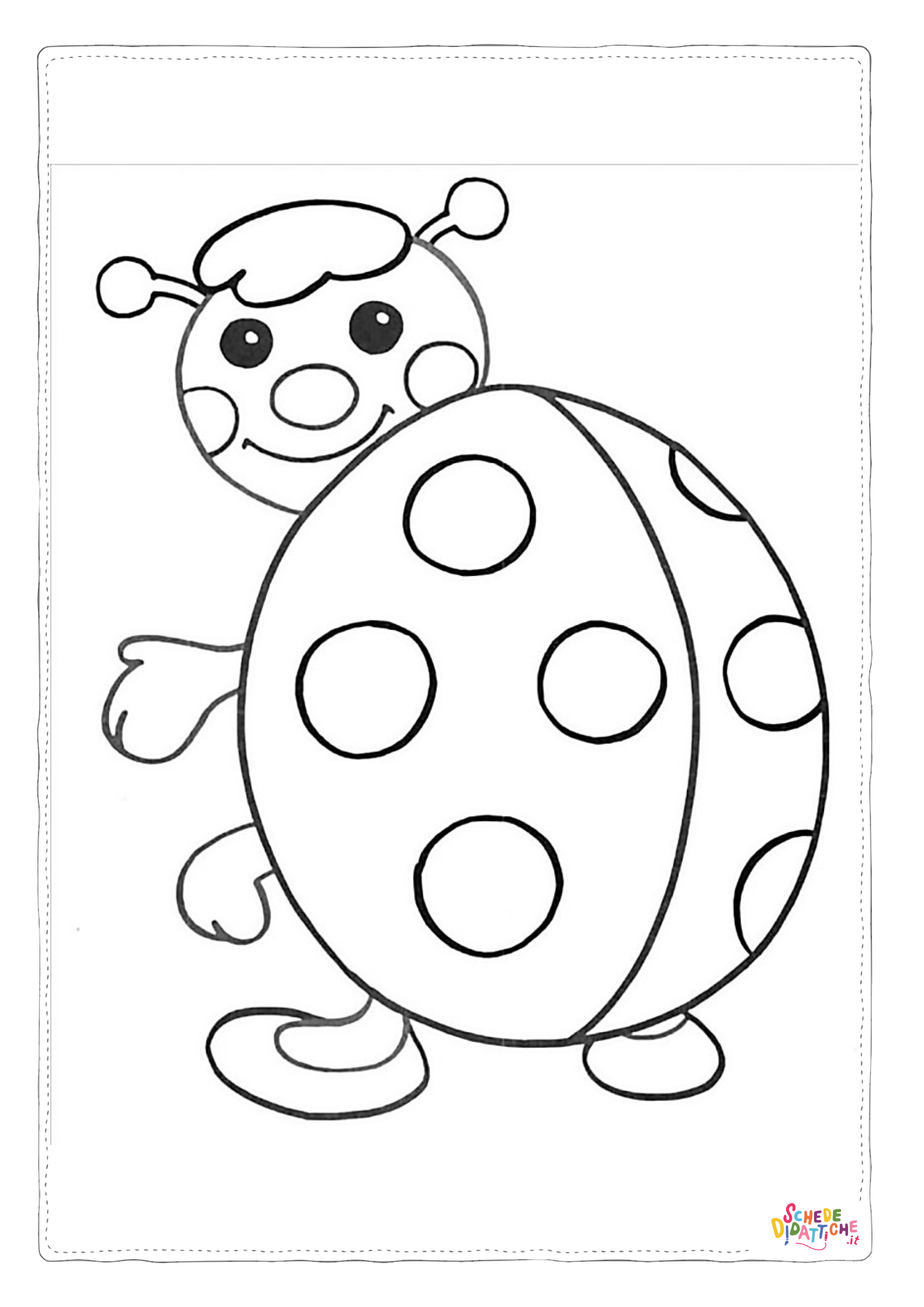 Disegno "Disegno di coccinella da stampare e colorare 43" Disegno di coccinella da stampare e colorare 43