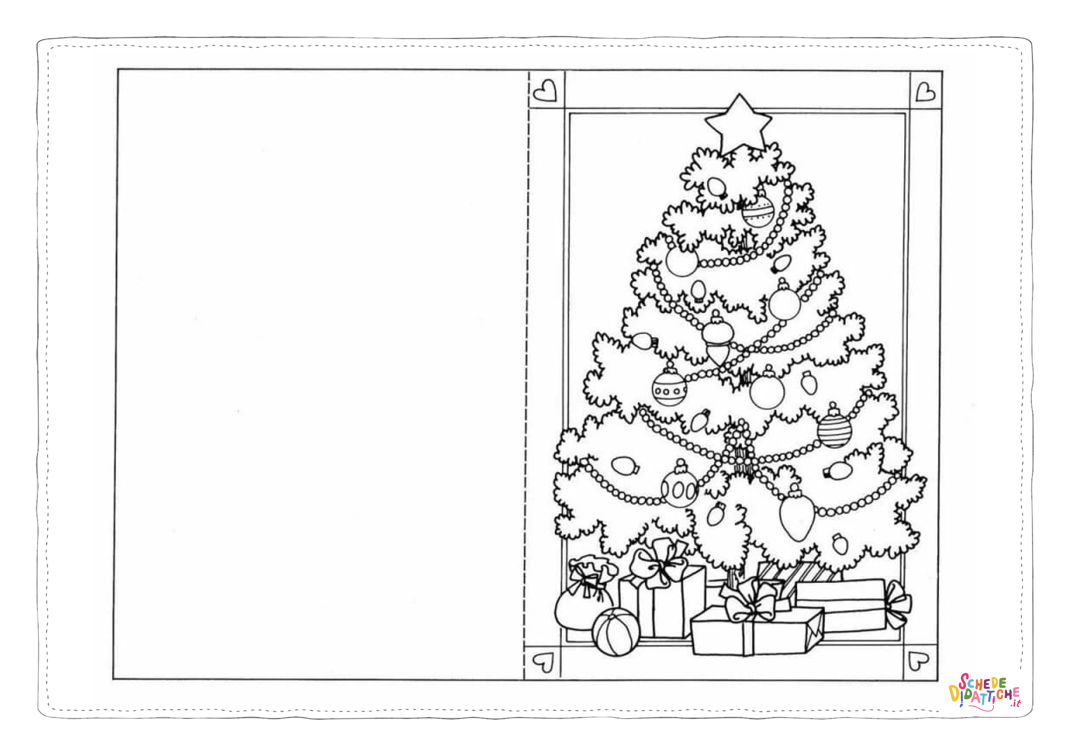 Disegno di albero di Natale da stampare e colorare 161
