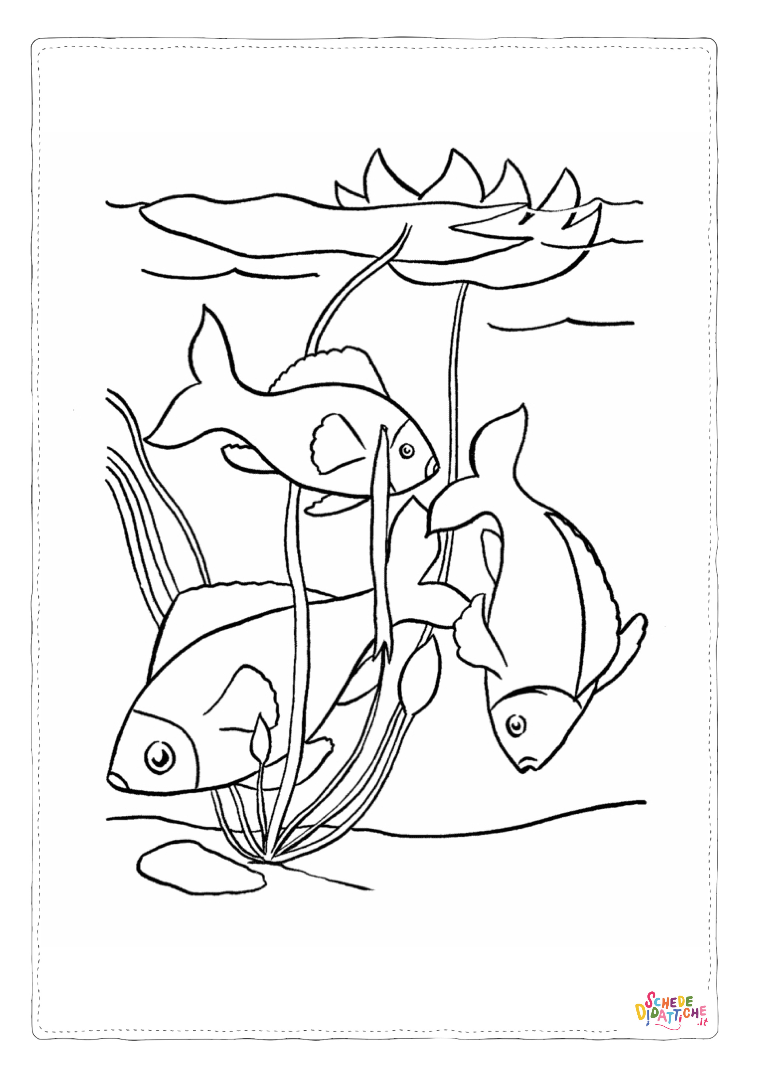 Disegno "Disegno di pesce da stampare e colorare 30" Disegno di pesce da stampare e colorare 30