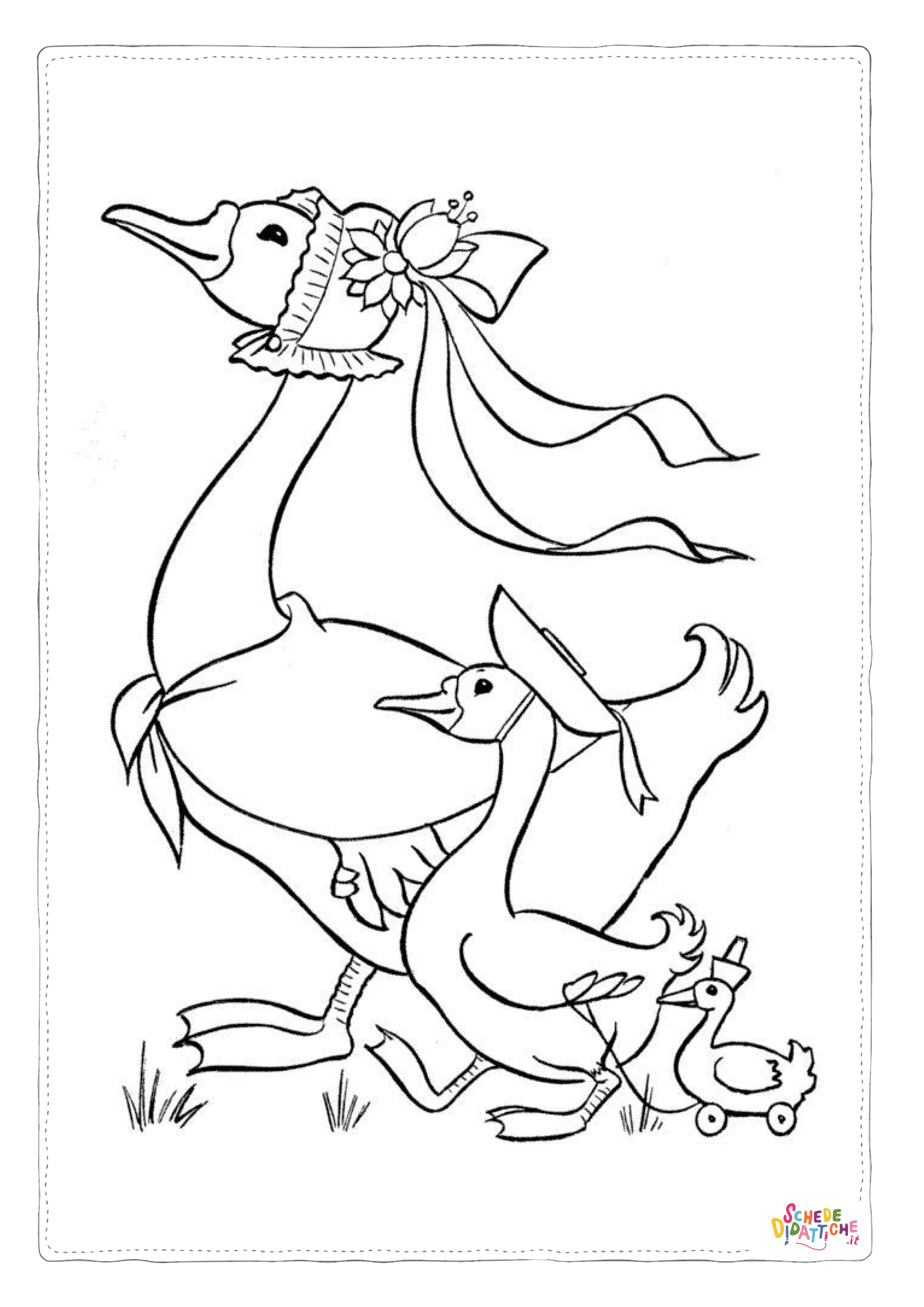 Disegno di papera da stampare e colorare 109