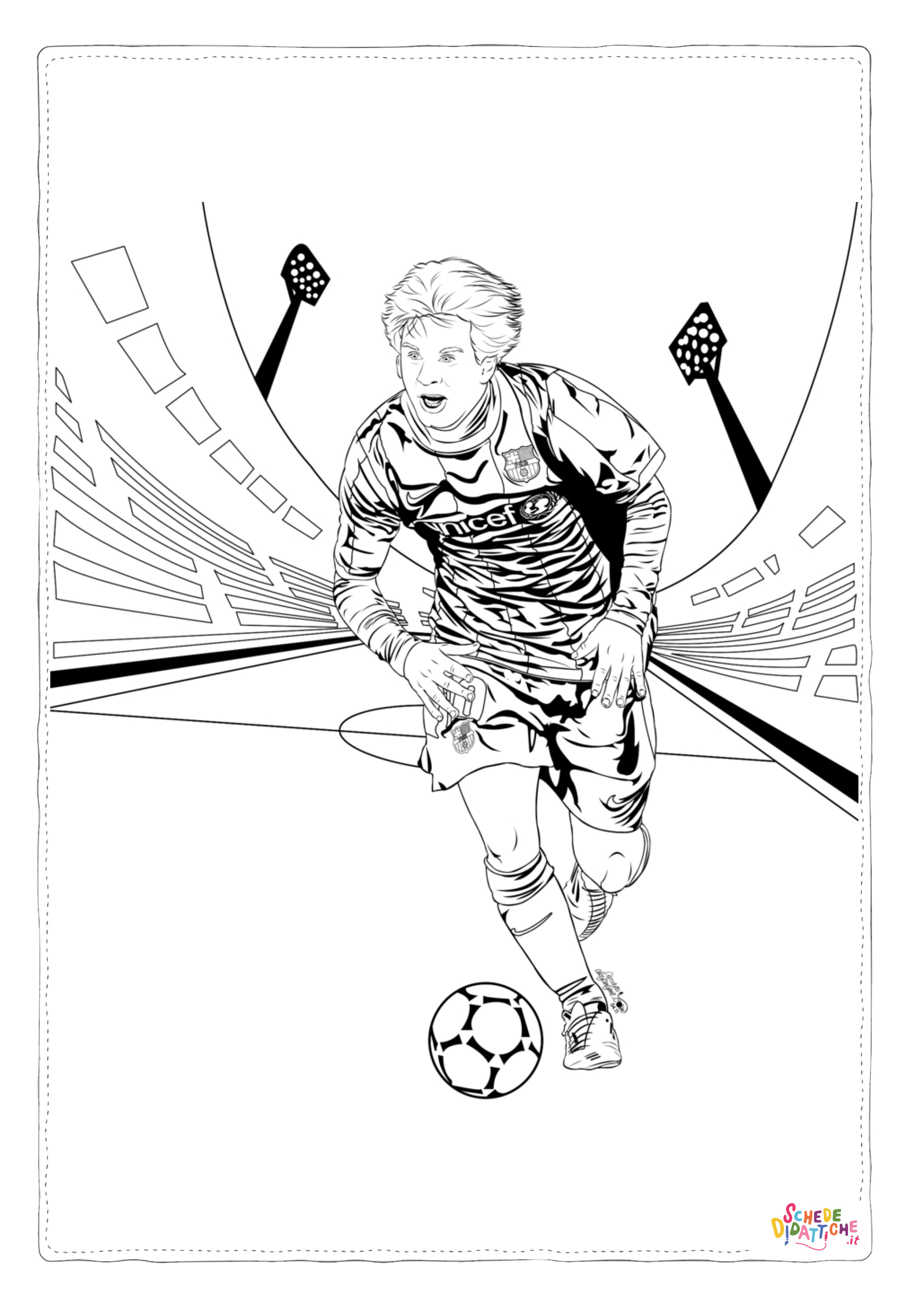 Disegno "Disegno di calcio da stampare e colorare 44" Disegno di calcio da stampare e colorare 44