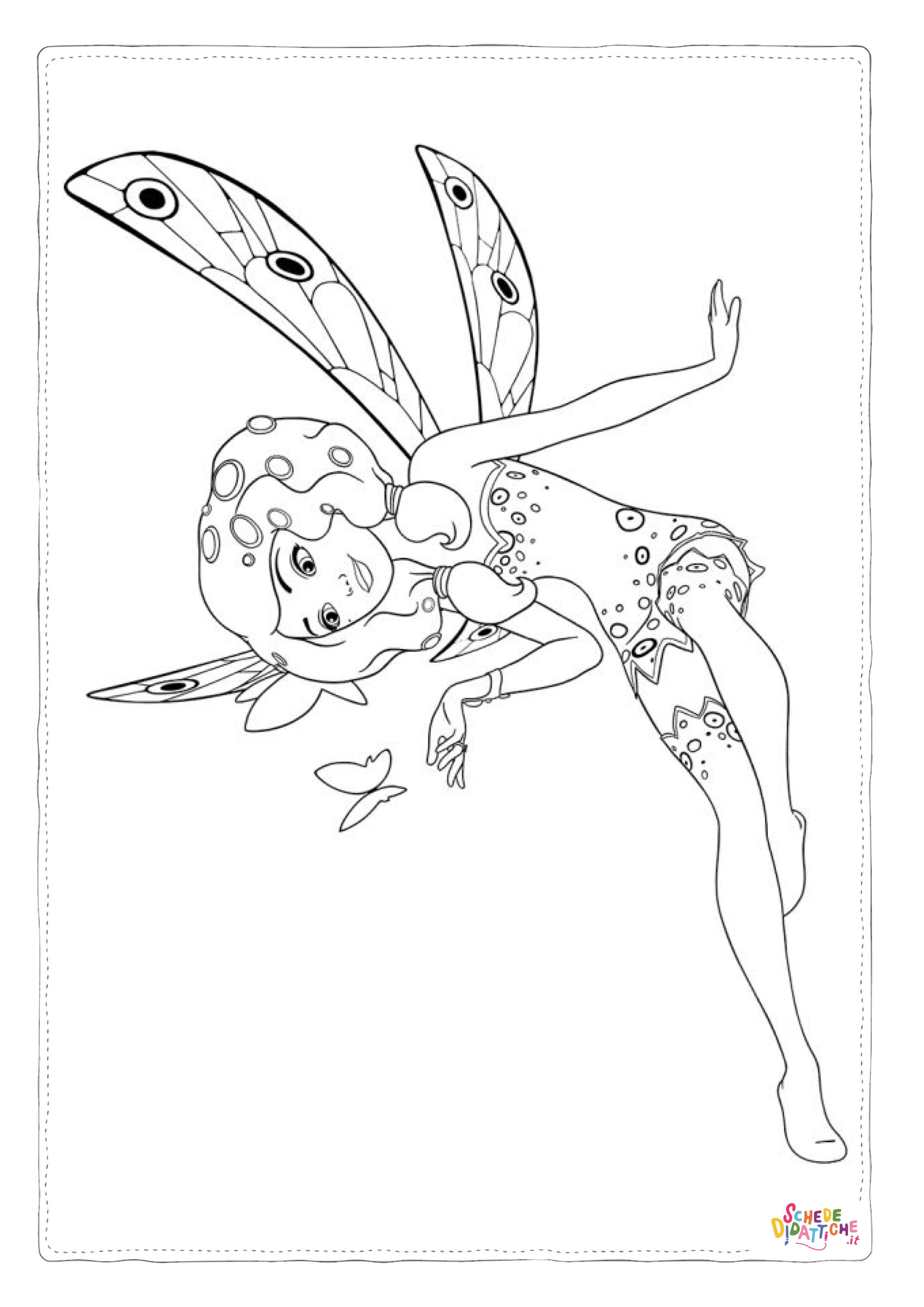 Disegno di fata da stampare e colorare 2