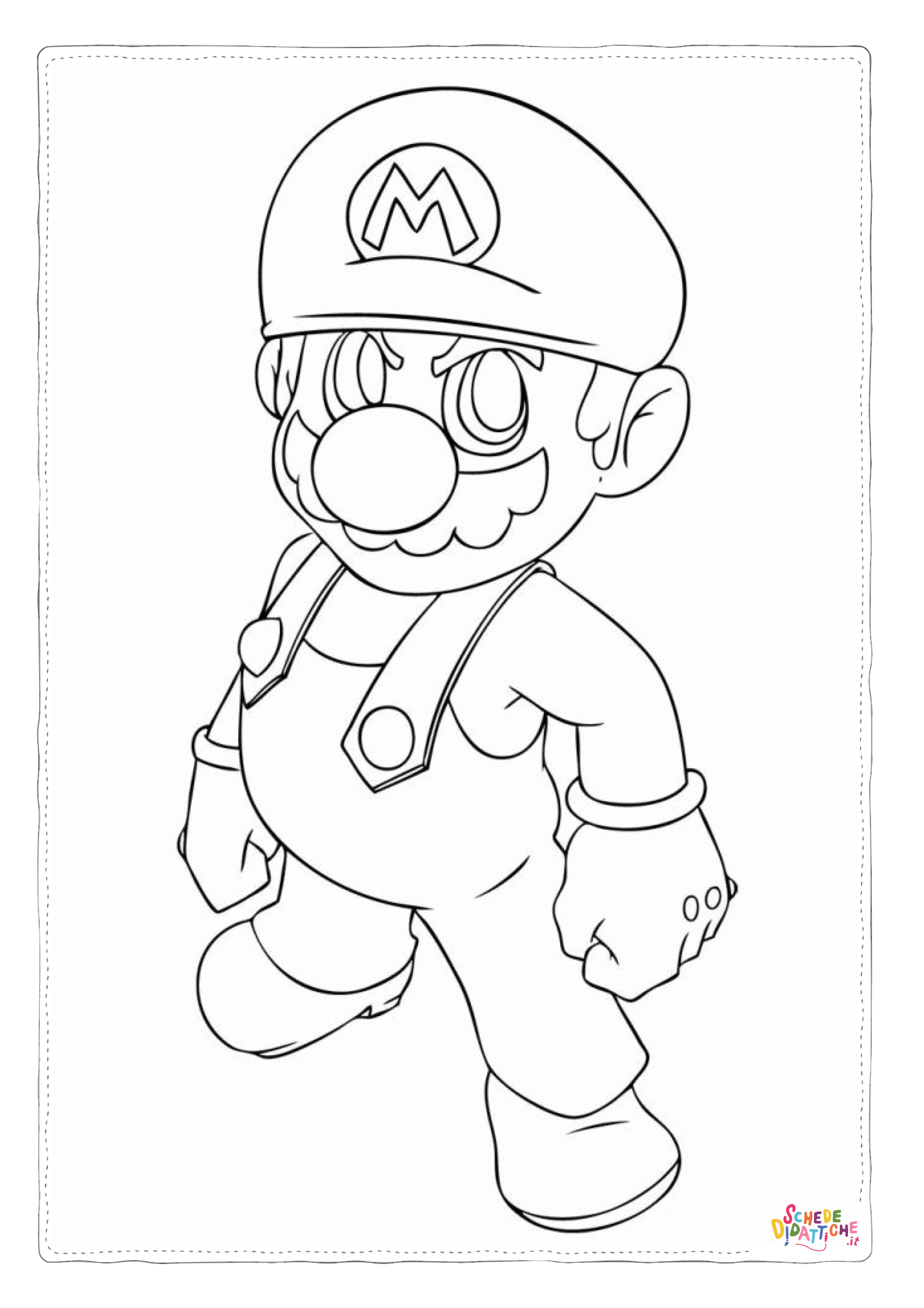 Disegno "Disegno di Super Mario da stampare e colorare 9" Disegno di Super Mario da stampare e colorare 9
