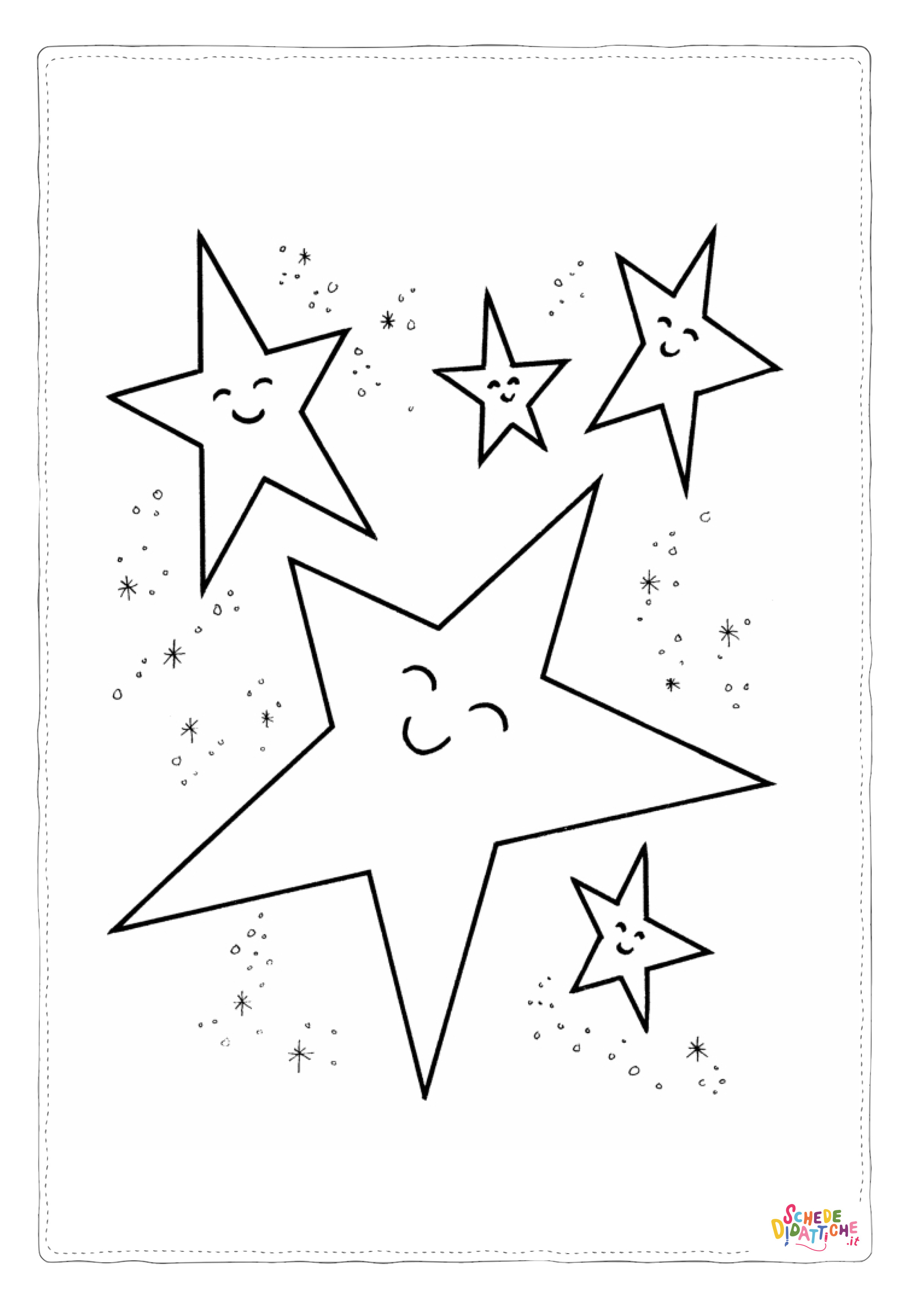 Disegno di stella da stampare e colorare 4