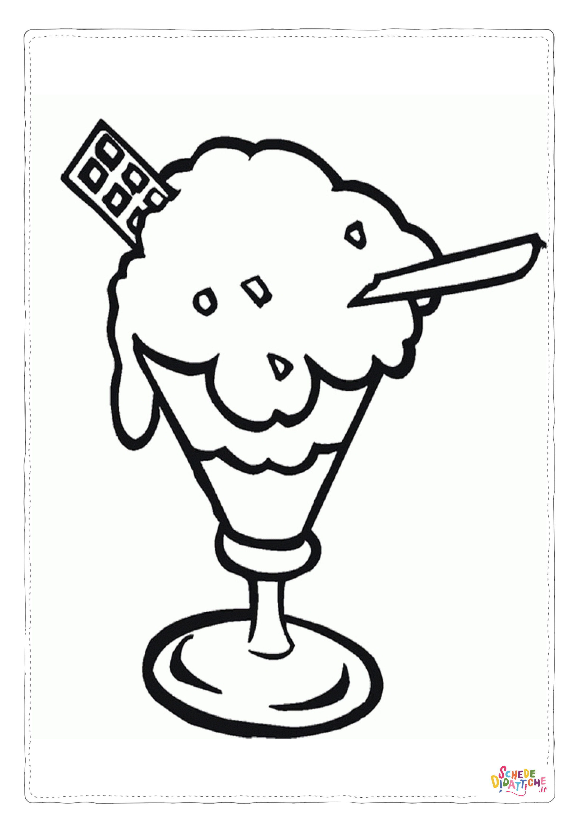 Disegno "Disegno di gelato da stampare e colorare 8" Disegno di gelato da stampare e colorare 8