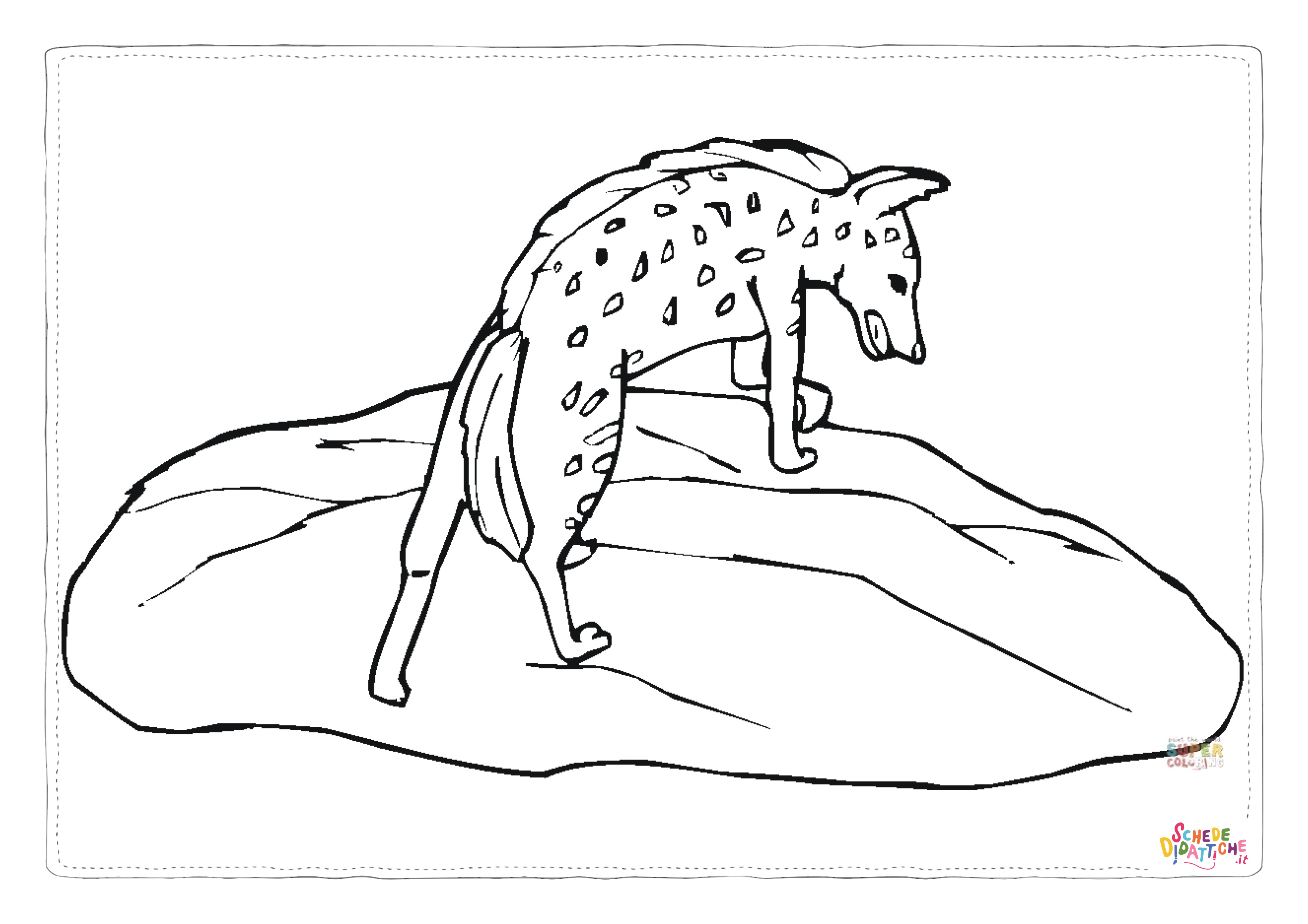 Disegno "Disegno di iena da stampare e colorare 4" Disegno di iena da stampare e colorare 4