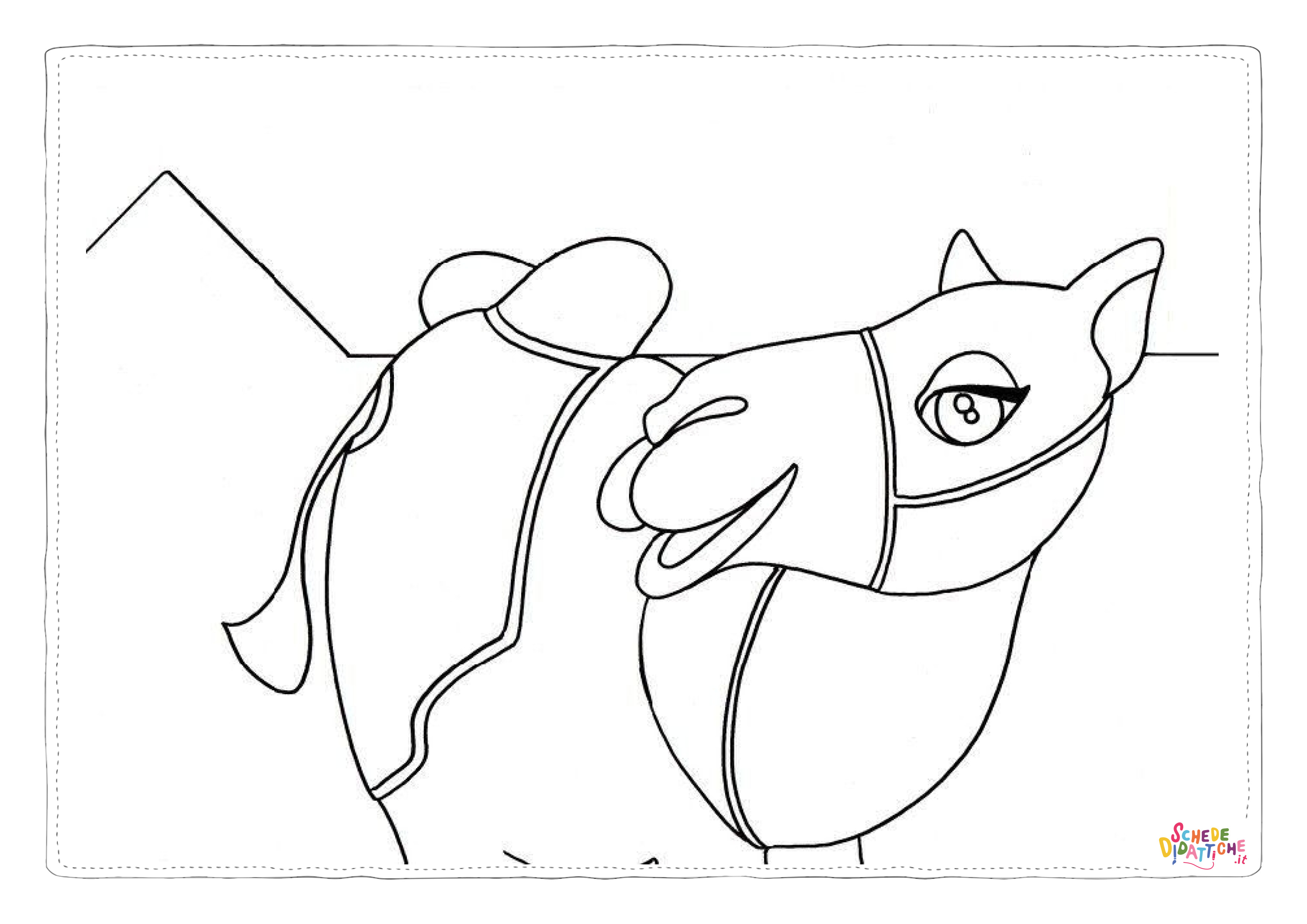 Disegno "Disegno di cammello da stampare e colorare 10" Disegno di cammello da stampare e colorare 10