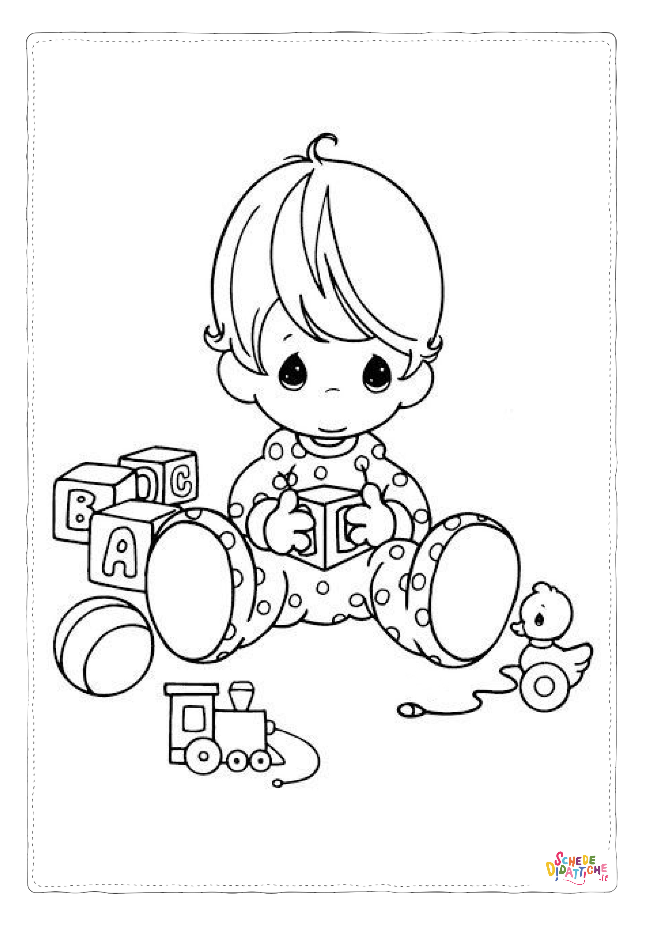 Disegno "Disegno di bambino da stampare e colorare 24" Disegno di bambino da stampare e colorare 24