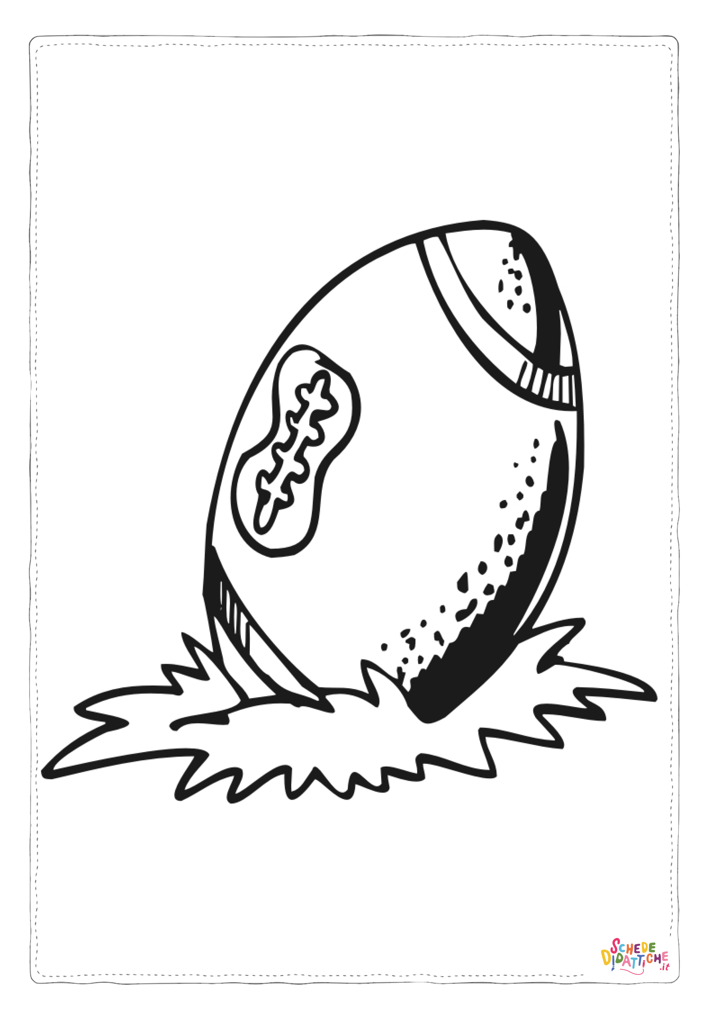 Disegno "Disegno di football americano da stampare e colorare 81" Disegno di football americano da stampare e colorare 81