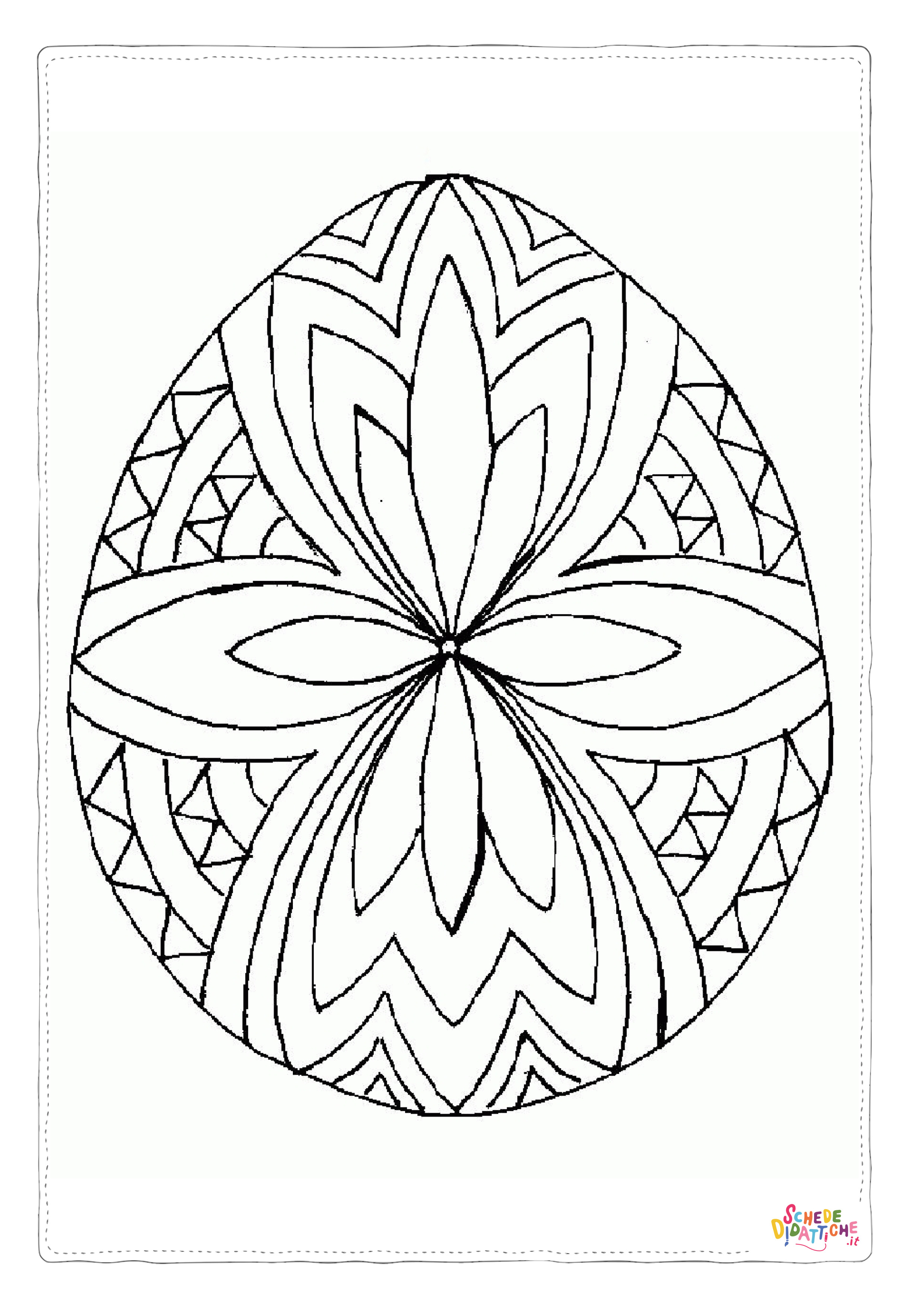 Disegno "Disegno di uovo di Pasqua da stampare e colorare 42" Disegno di uovo di Pasqua da stampare e colorare 42