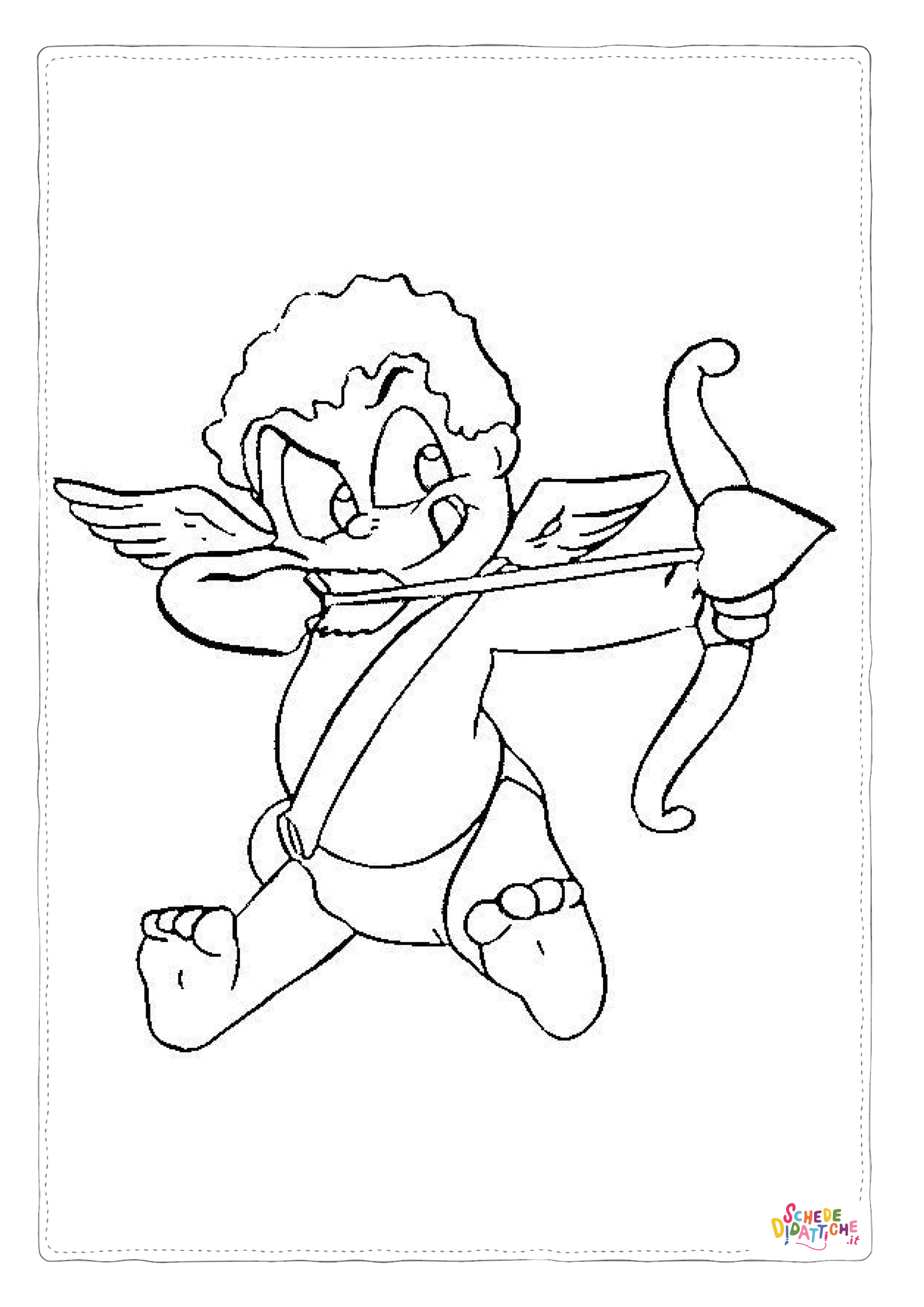Disegno "Disegno di Cupido da stampare e colorare 20" Disegno di Cupido da stampare e colorare 20