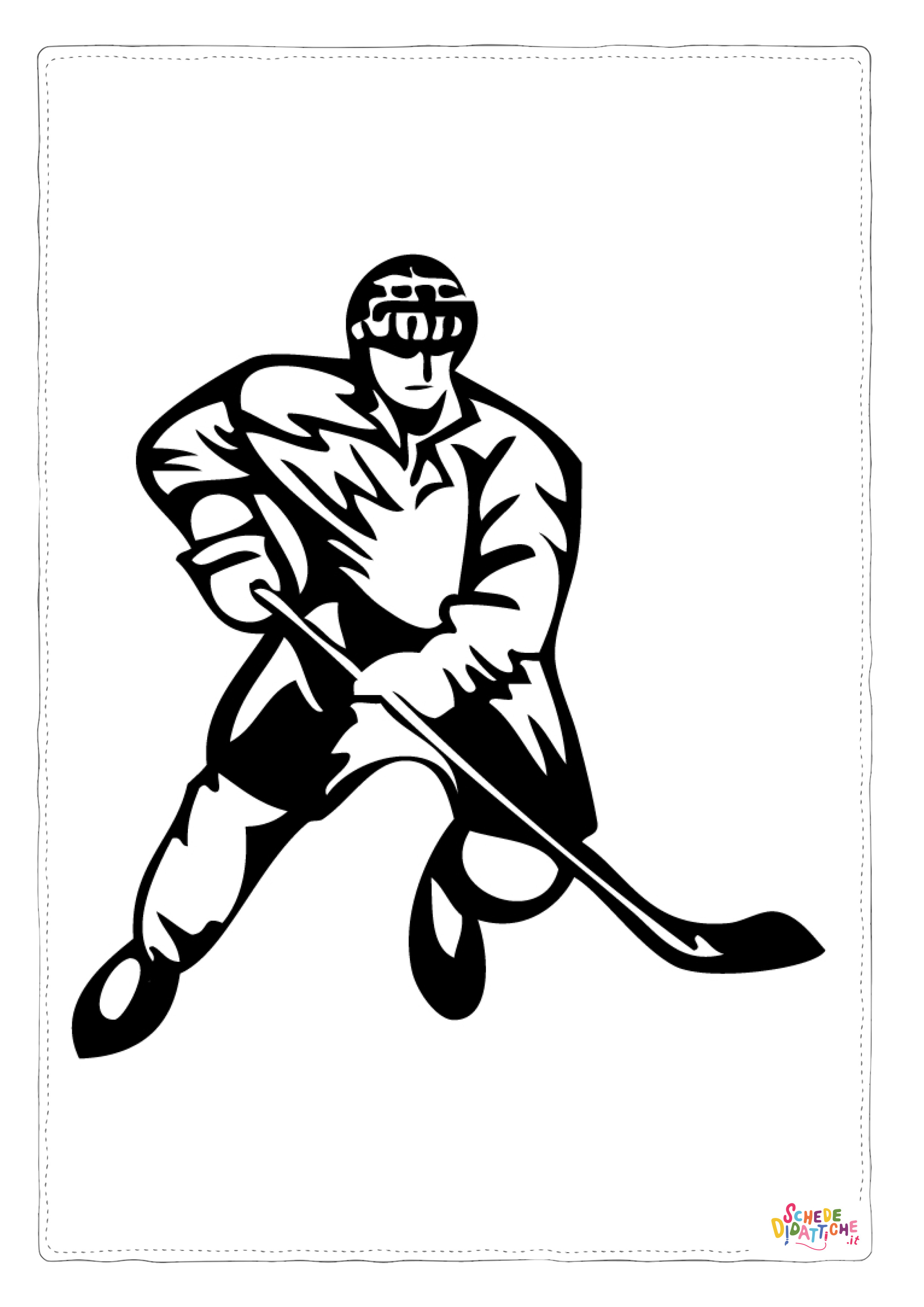 Disegno di hockey da stampare e colorare 27