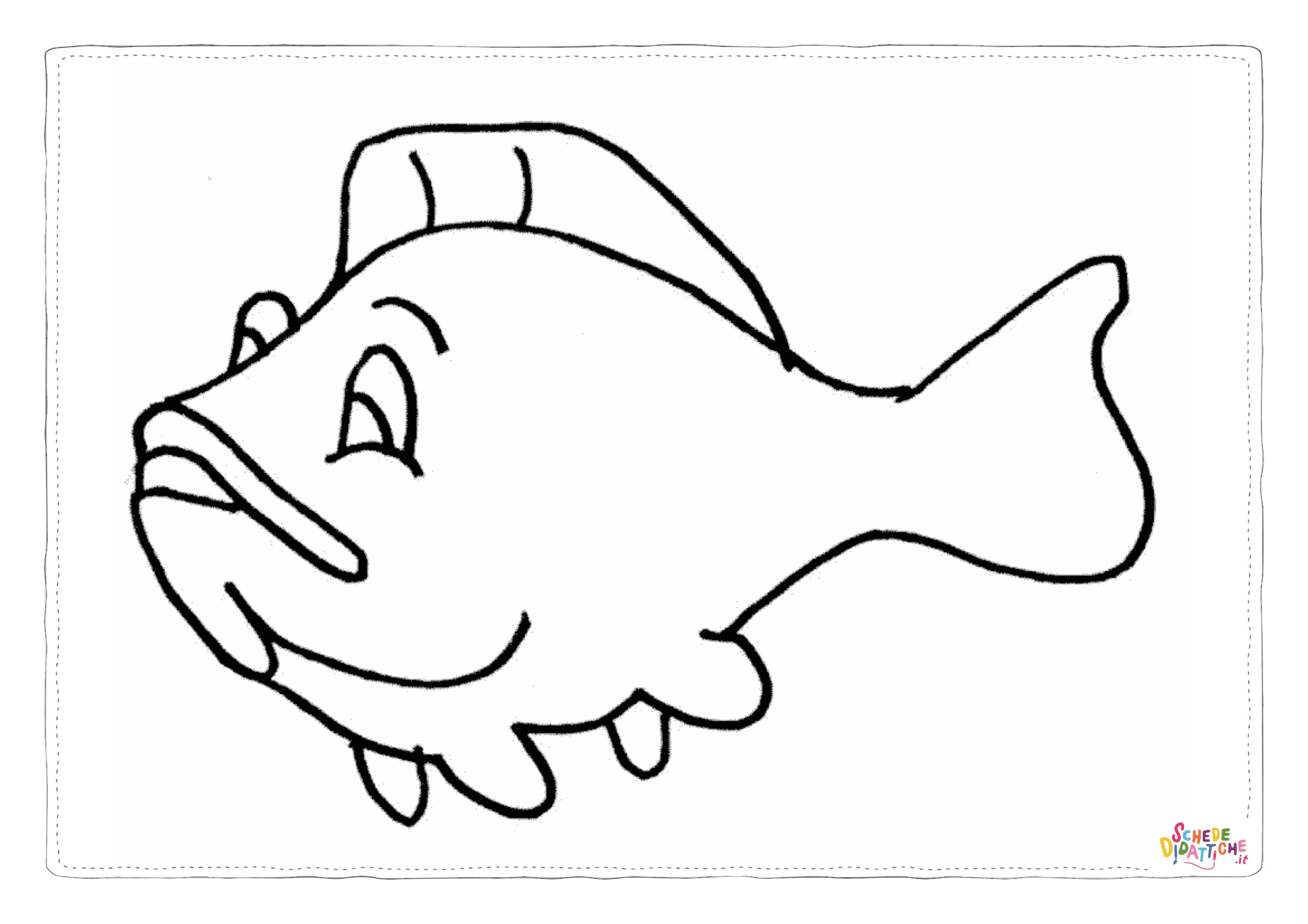 Disegno "Disegno di pesce da stampare e colorare 31" Disegno di pesce da stampare e colorare 31