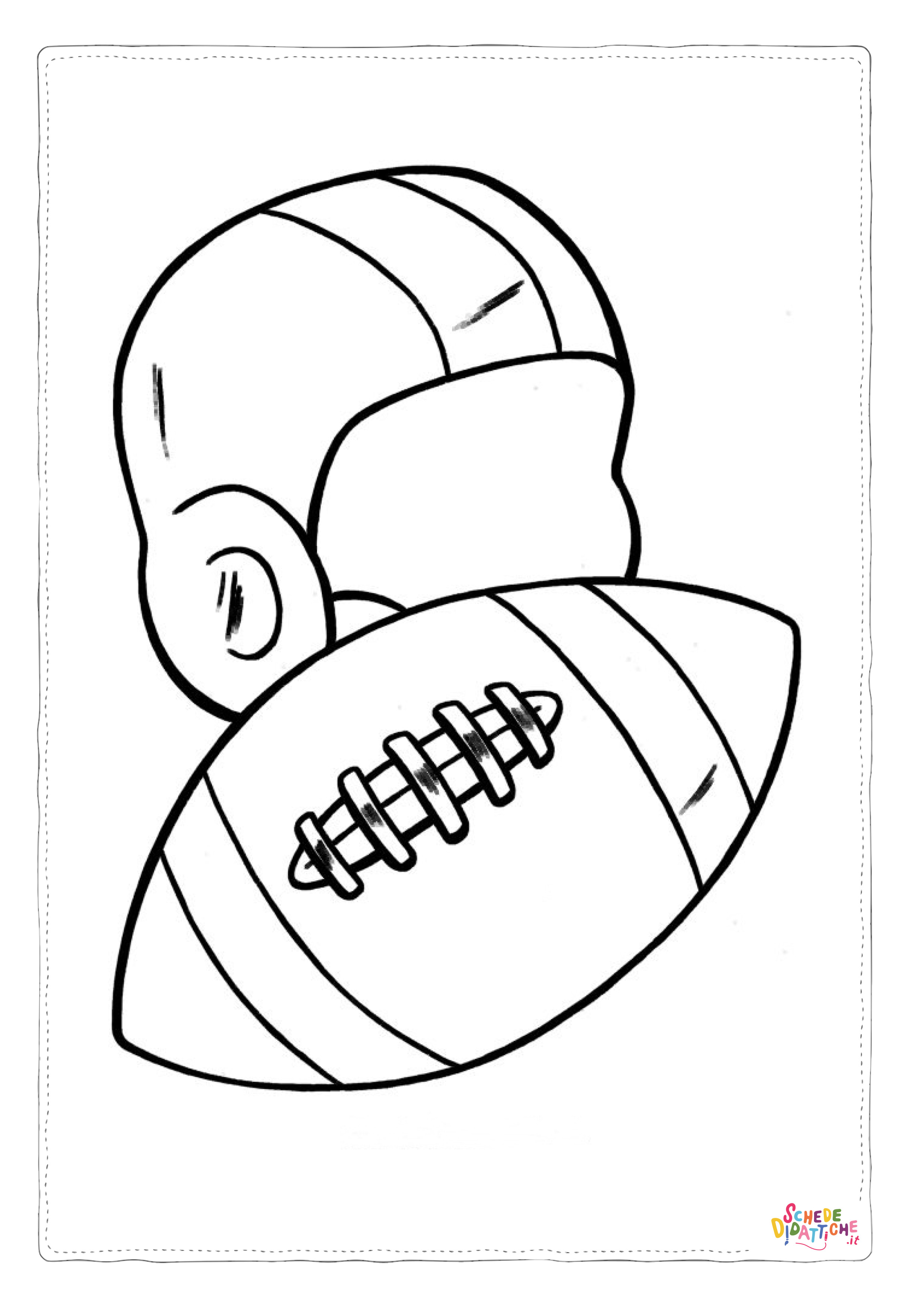 Disegno di football americano da stampare e colorare 17