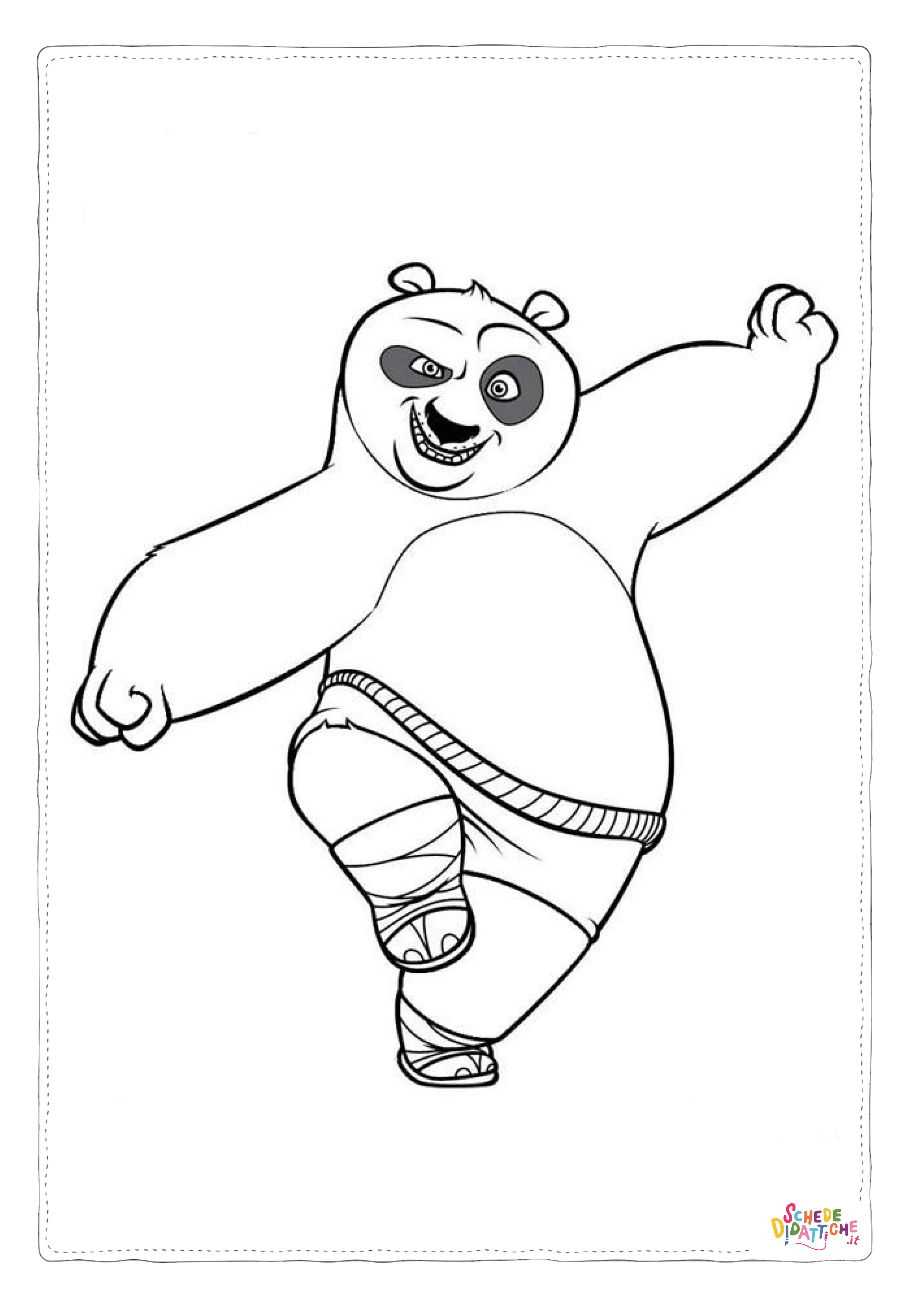 Disegno di Kung Fu Panda da stampare e colorare 36