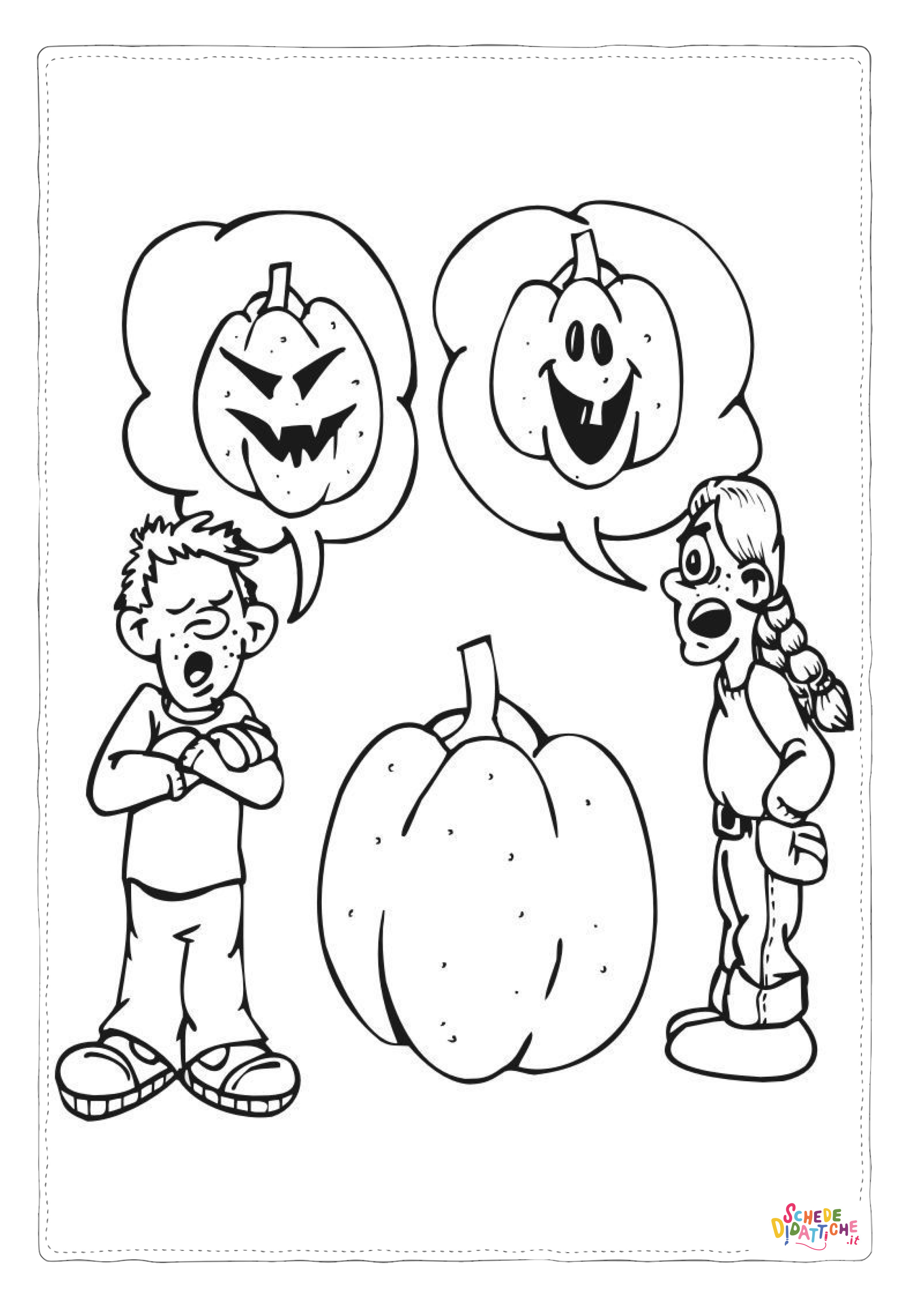 Disegno "Disegno di zucca di Halloween da stampare e colorare 193" Disegno di zucca di Halloween da stampare e colorare 193
