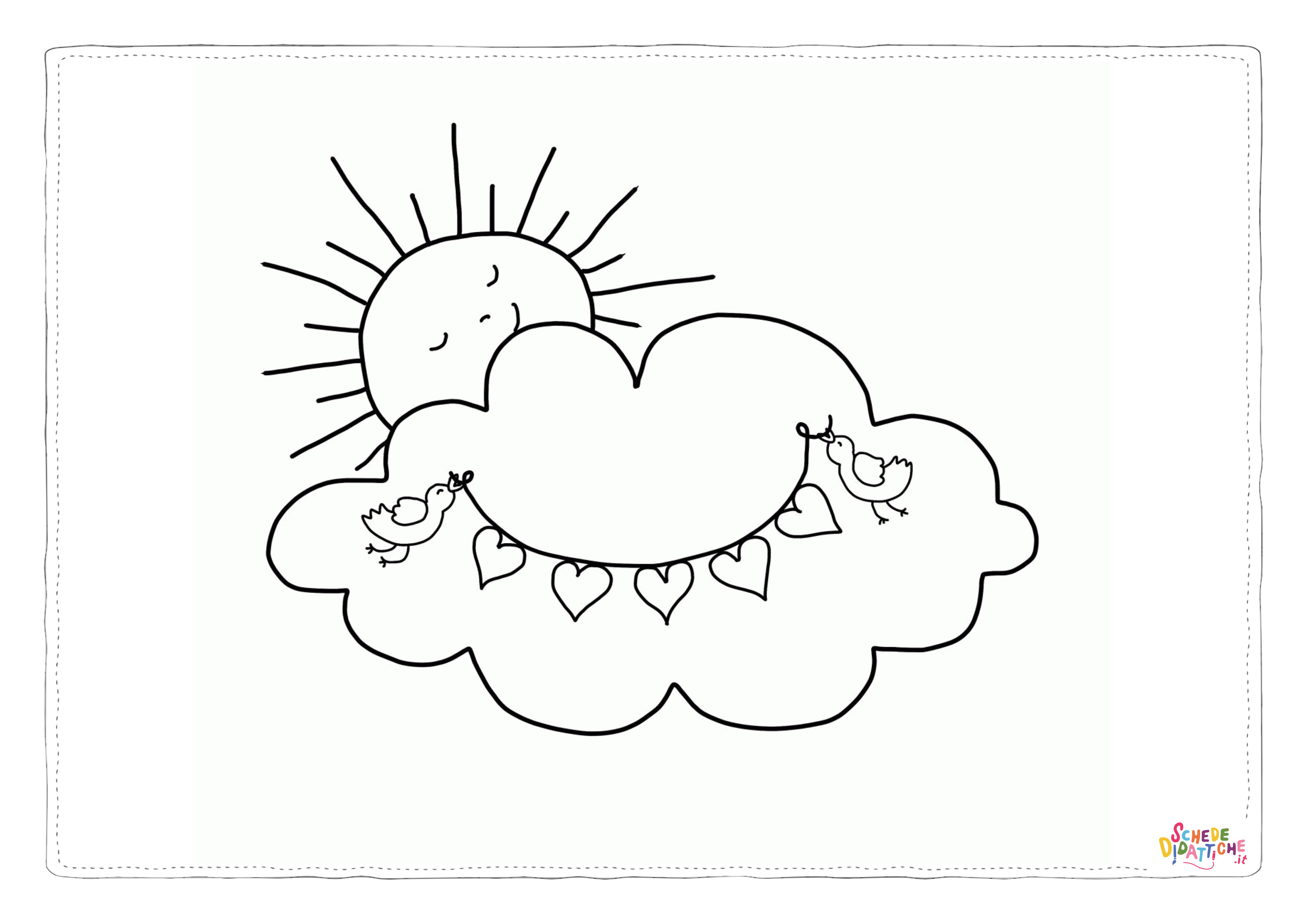 Disegno di nuvola da stampare e colorare 26