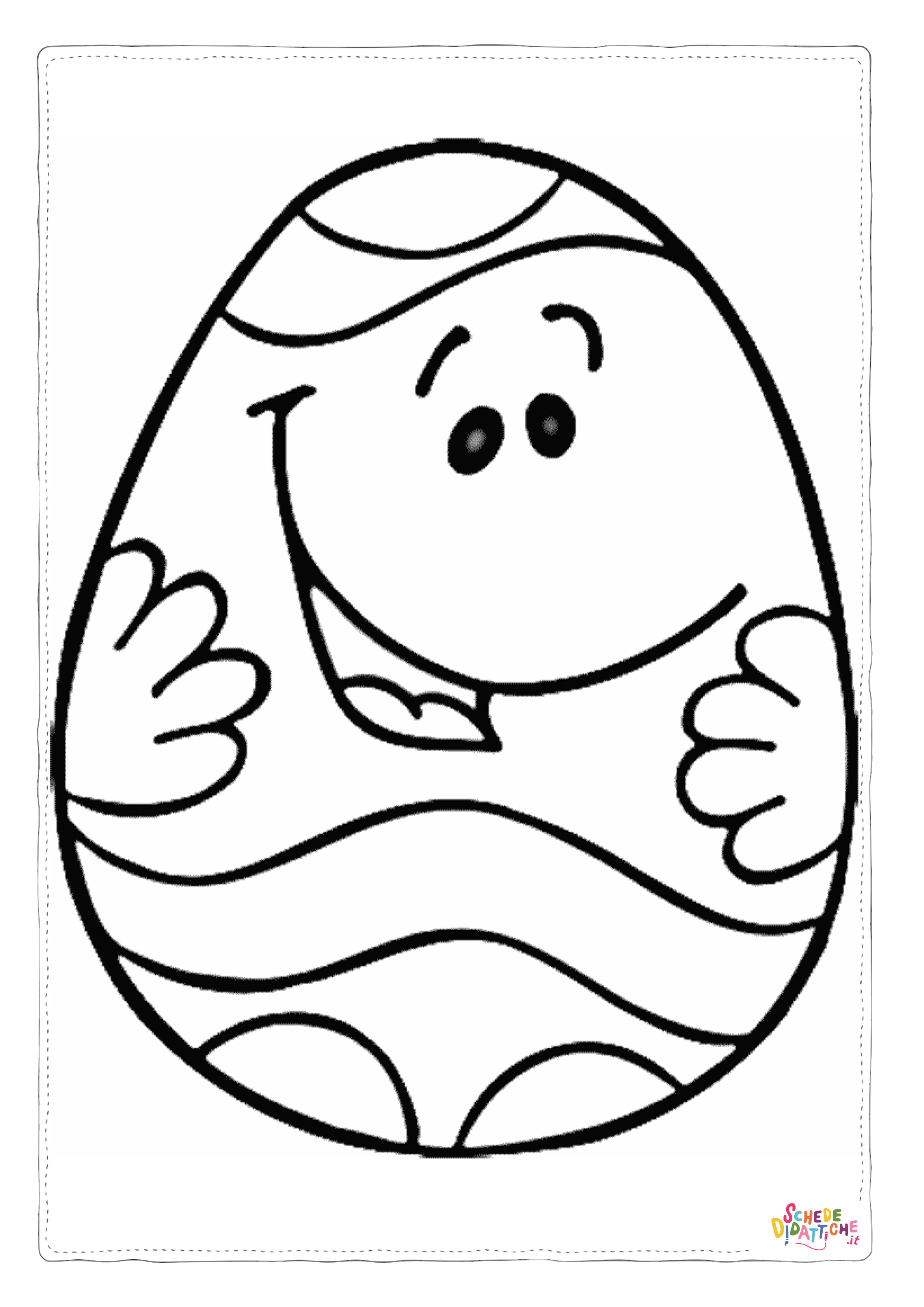 Disegno "Disegno di uovo di Pasqua da stampare e colorare 21" Disegno di uovo di Pasqua da stampare e colorare 21
