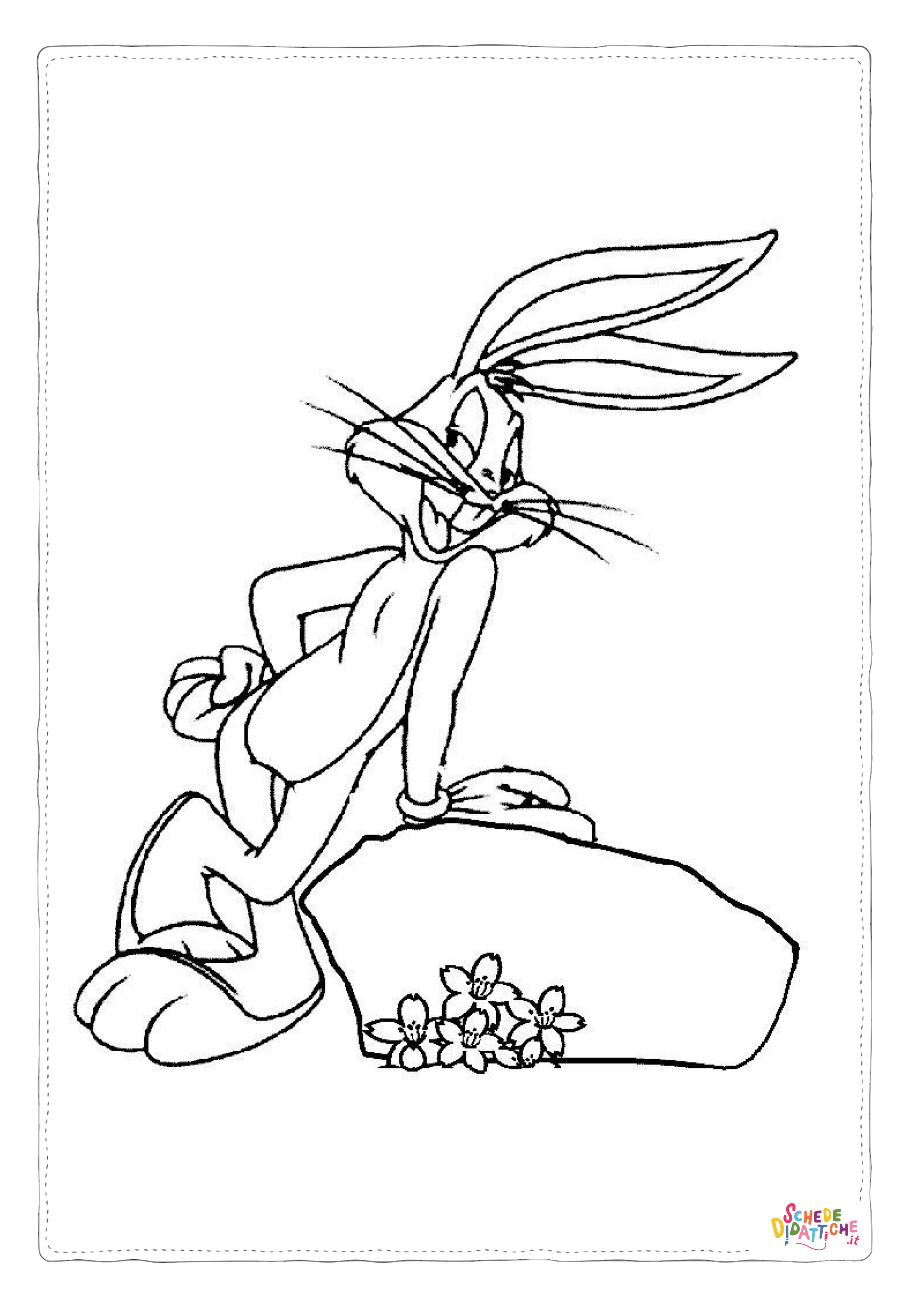Disegno "Disegno di Bugs Bunny da stampare e colorare 28" Disegno di Bugs Bunny da stampare e colorare 28