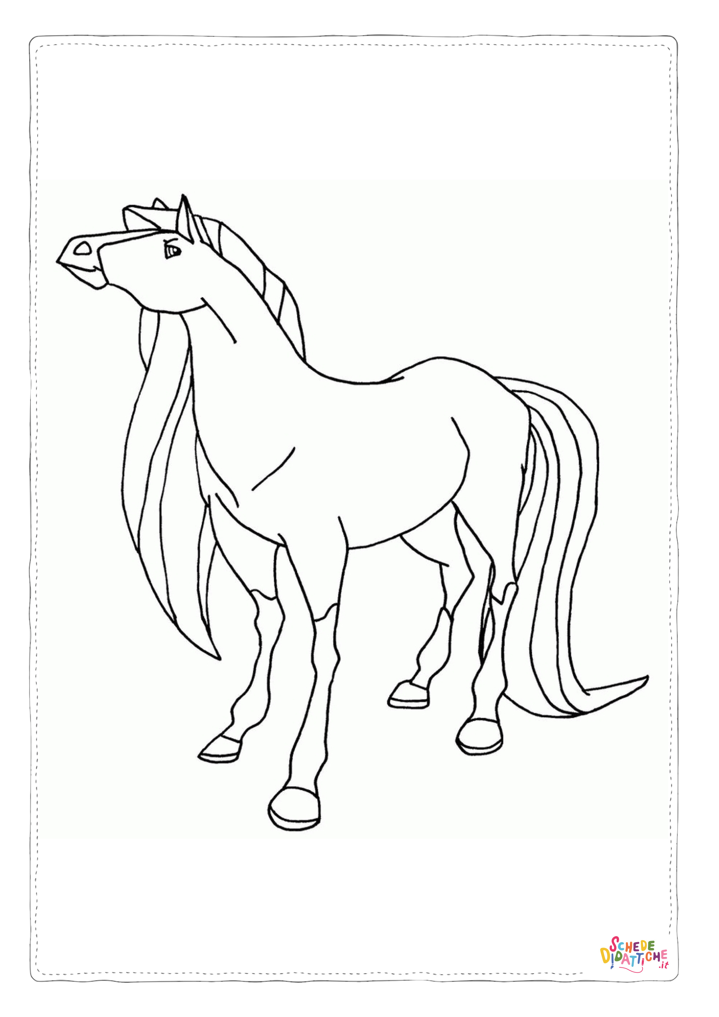 Disegno "Disegno di cavallo da stampare e colorare 167" Disegno di cavallo da stampare e colorare 167