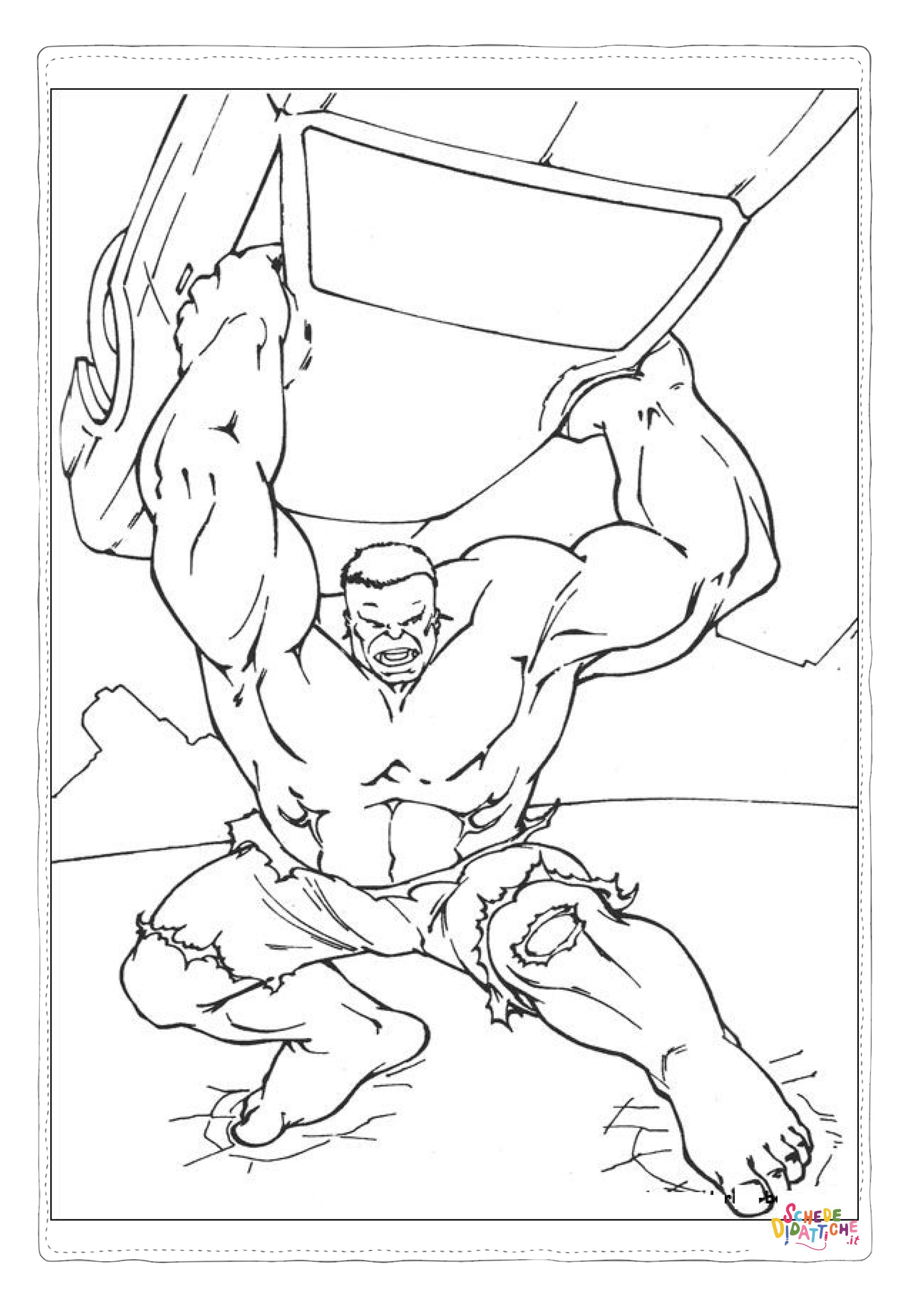 Disegno di Hulk da stampare e colorare 35