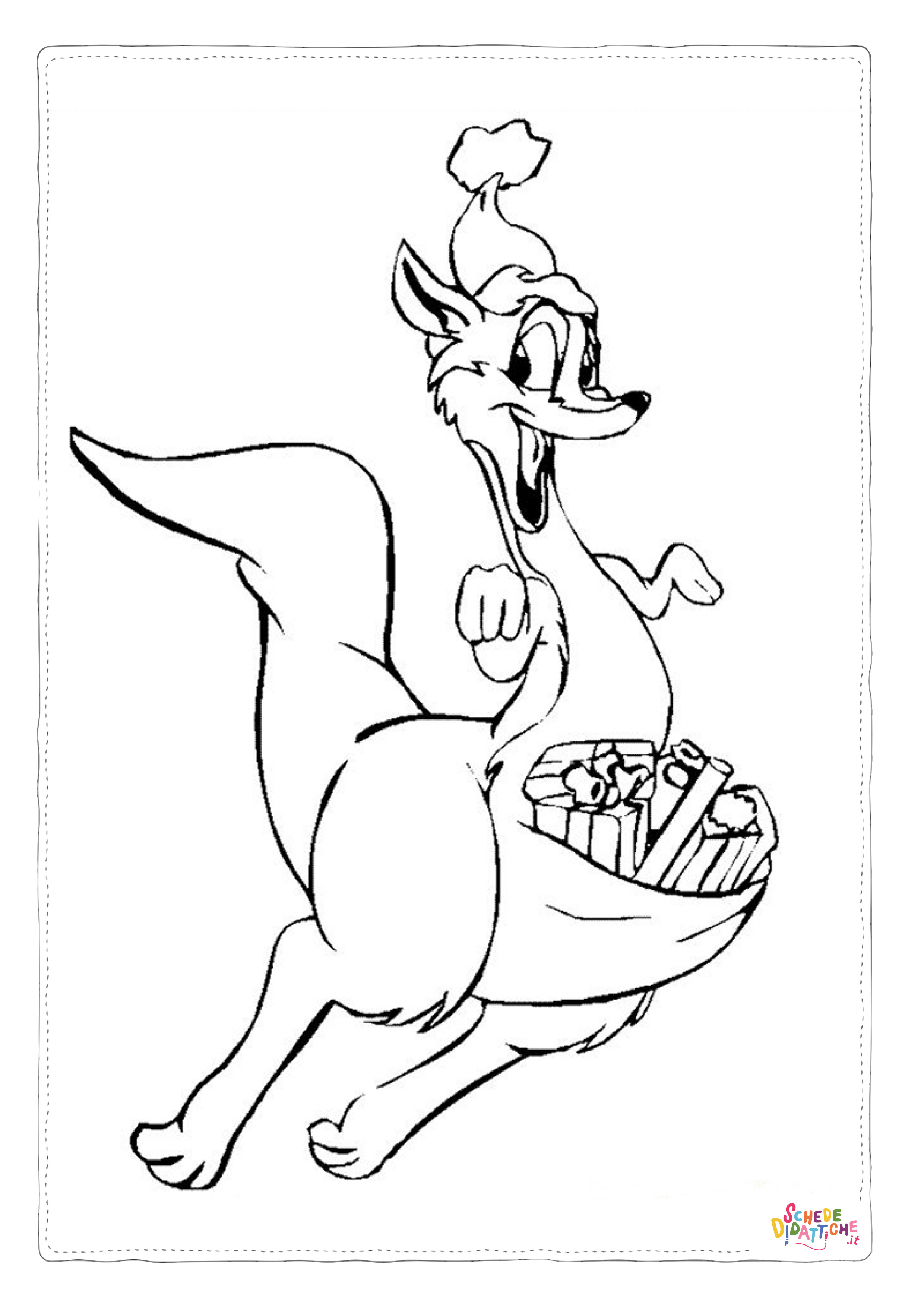 Disegno "Disegno di canguro da stampare e colorare 31" Disegno di canguro da stampare e colorare 31