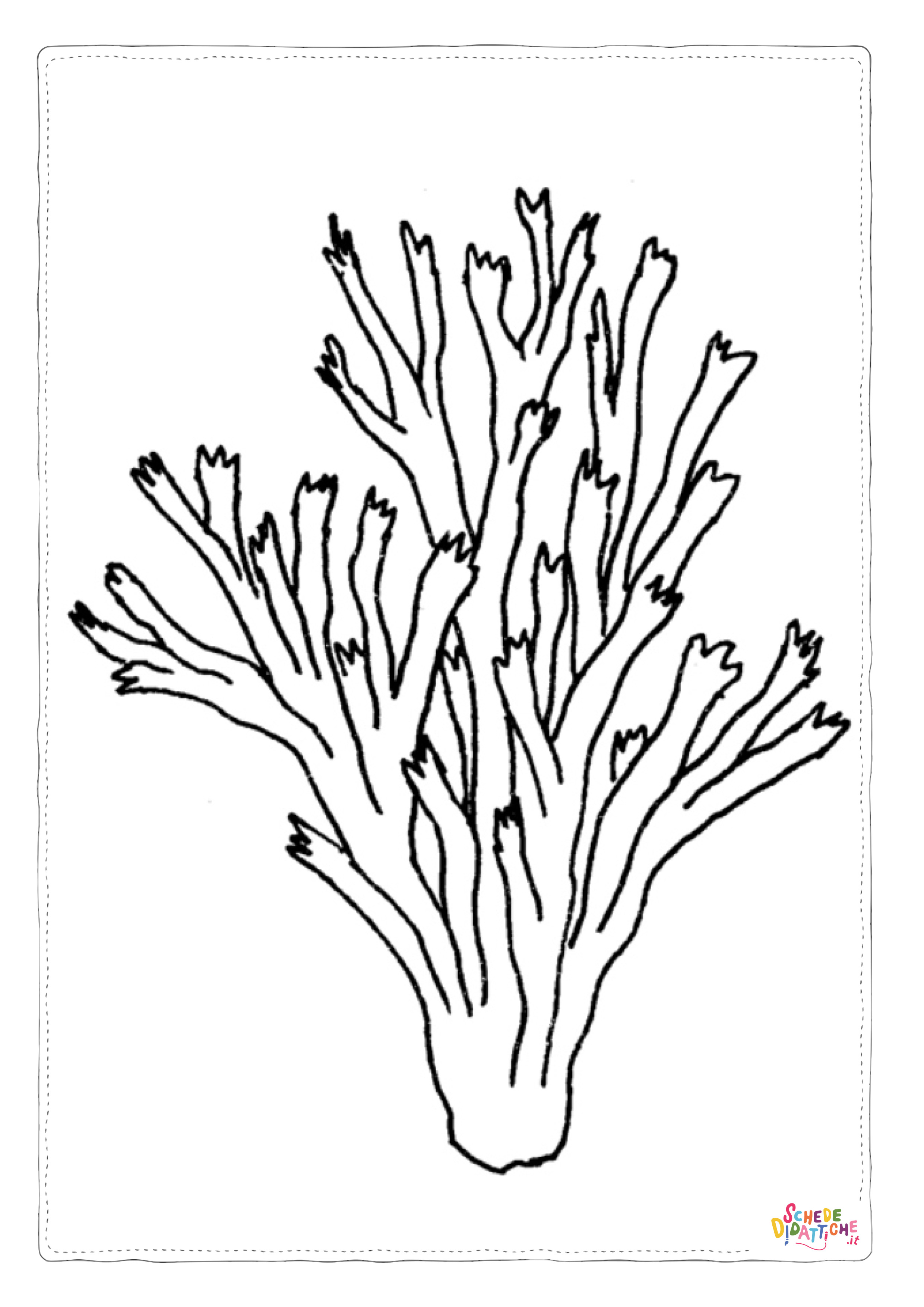Disegno "Disegno di corallo da stampare e colorare 1" Disegno di corallo da stampare e colorare 1