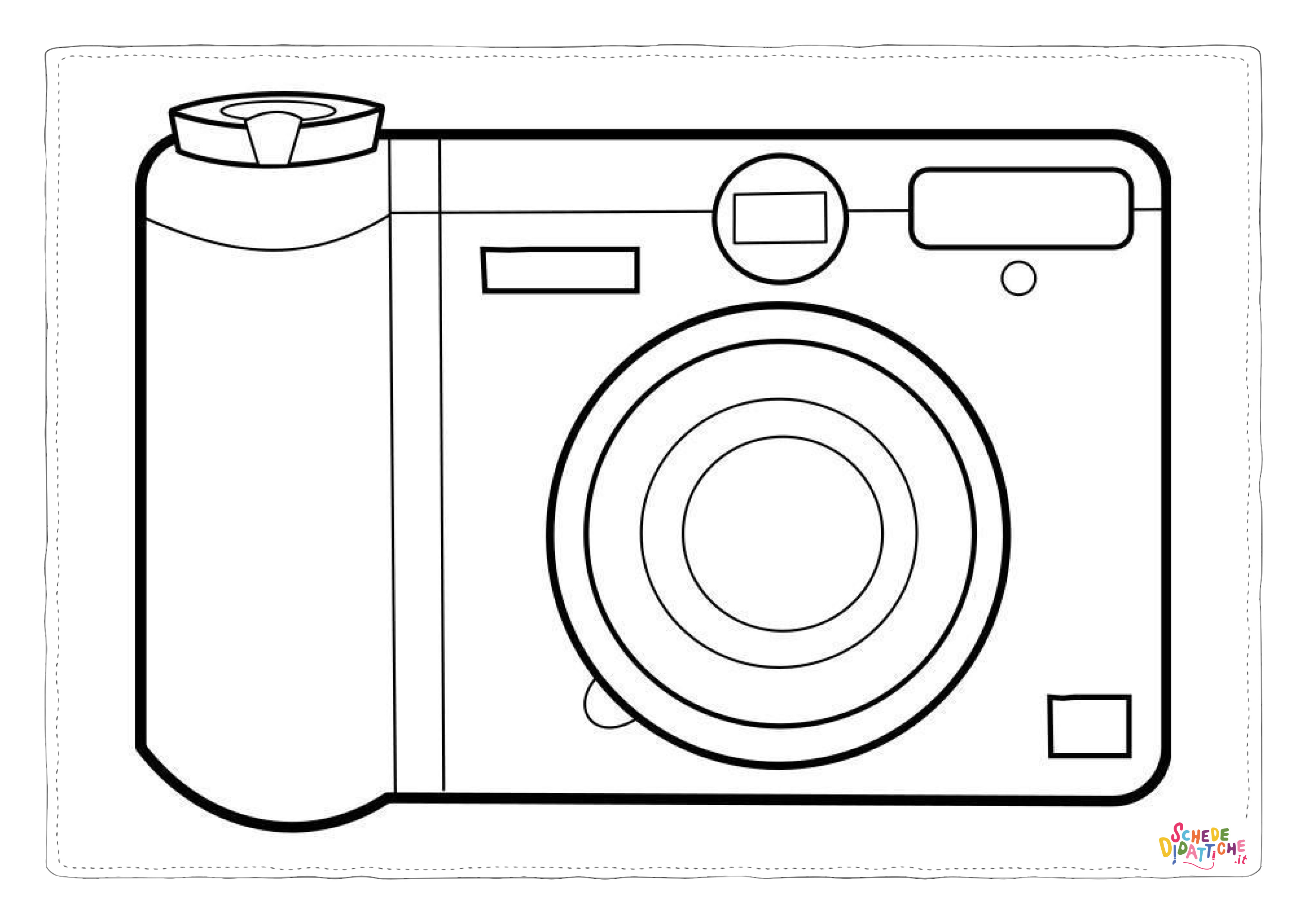 Disegno "Disegno di fotocamera da stampare e colorare 6" Disegno di fotocamera da stampare e colorare 6