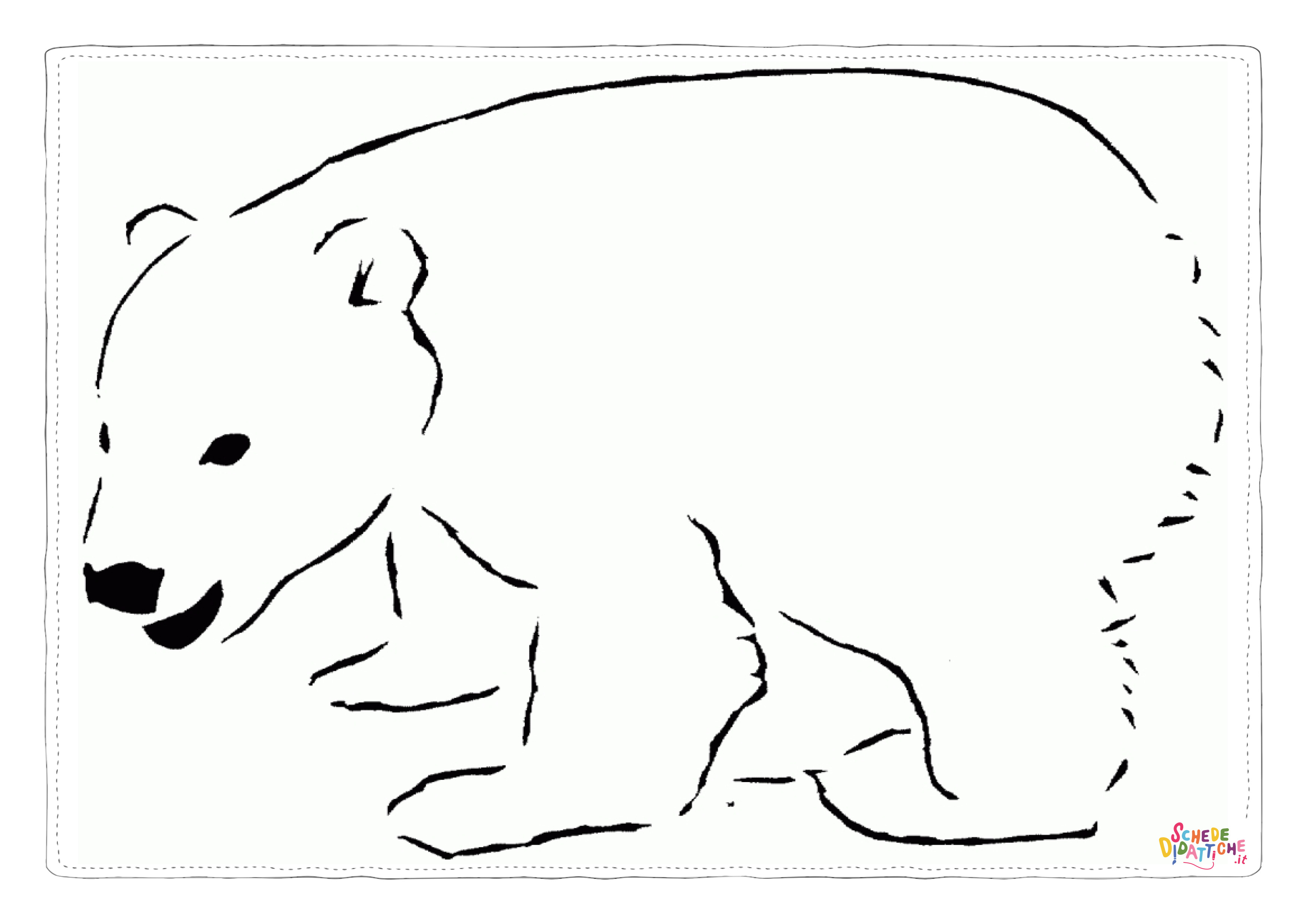 Disegno "Disegno di orso polare da stampare e colorare 20" Disegno di orso polare da stampare e colorare 20