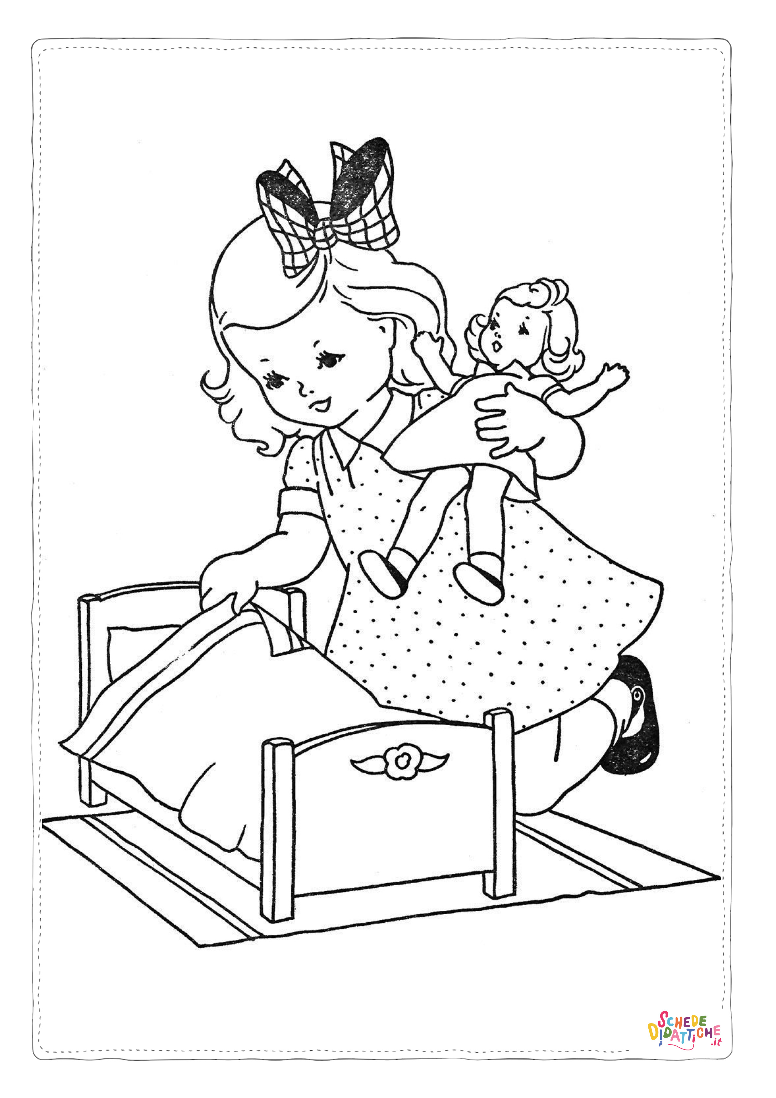 Disegno "Disegno di bambino da stampare e colorare 125" Disegno di bambino da stampare e colorare 125