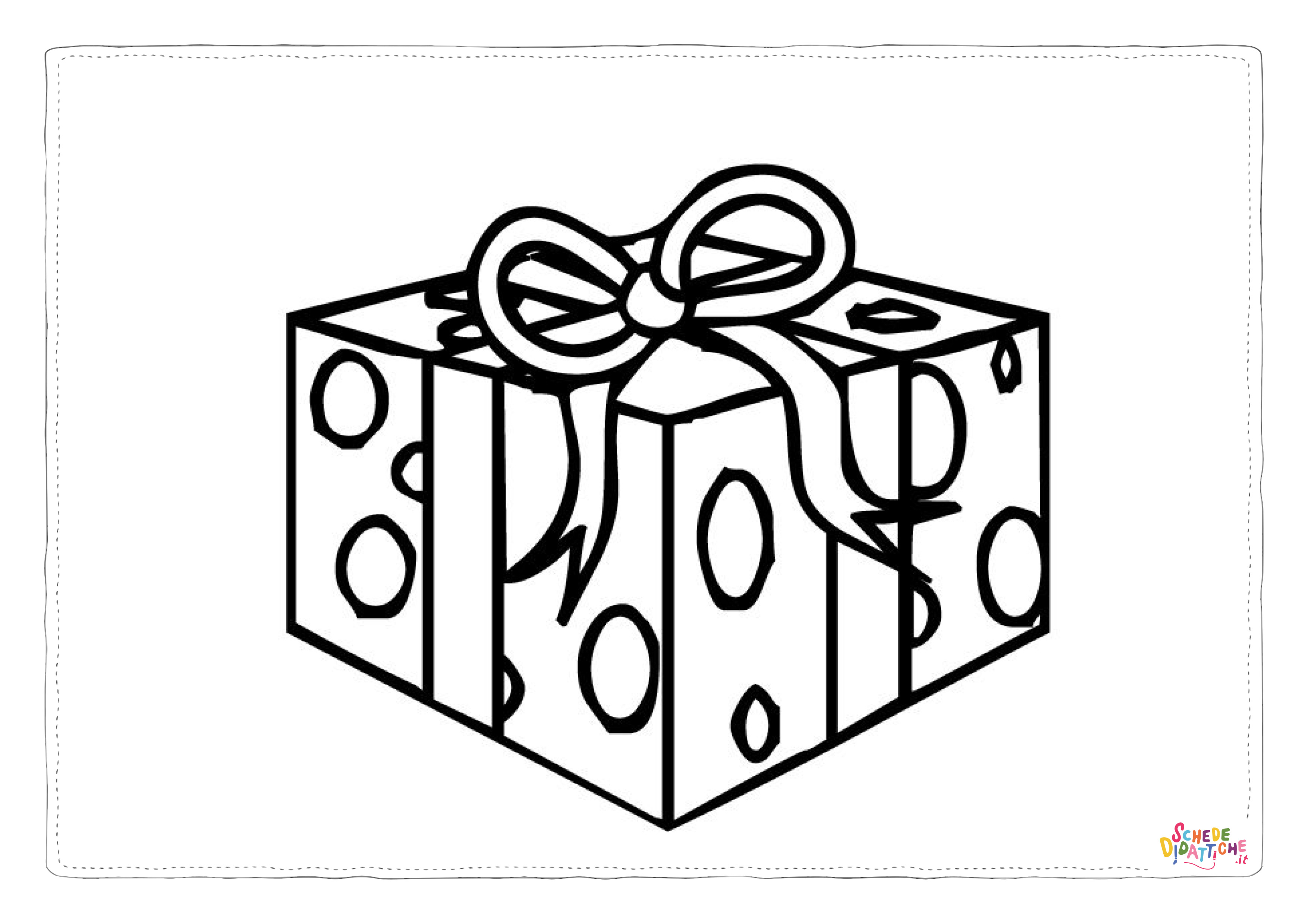 Disegno "Disegno di regalo da stampare e colorare 12" Disegno di regalo da stampare e colorare 12