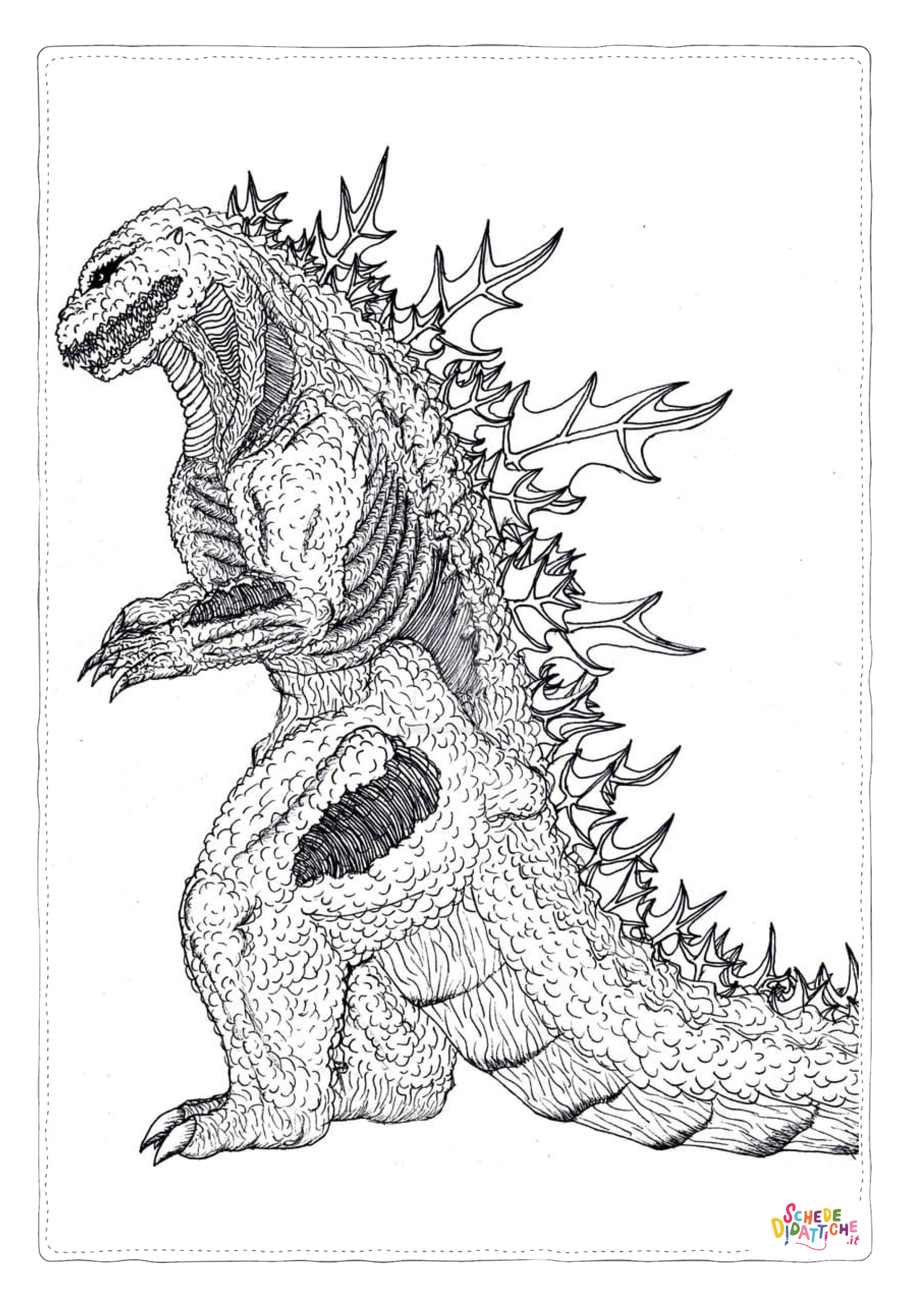 Disegno di Godzilla da stampare e colorare 4