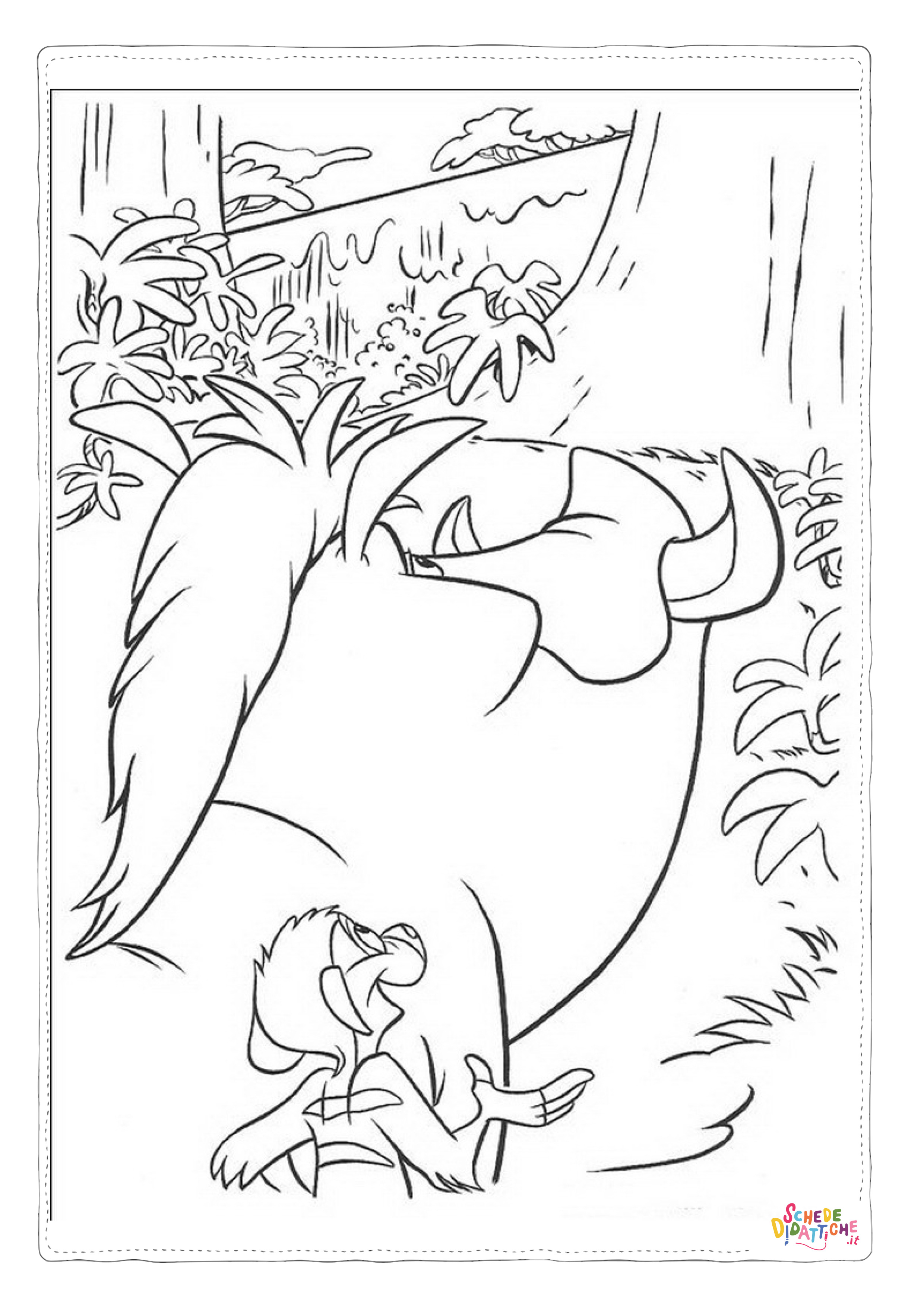 Disegno di Re Leone da stampare e colorare 108